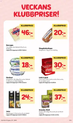 Granola, Müsli, Paulúns, 400-450g, flera sorter, jfr-pris 82,22-92,50/kg Lögsta 30-dagarspris 51,05-61,47/st - Förhandsvisning av reklamblad från butik Hemköp aktuell från 04.05.2026 | Sida: 4