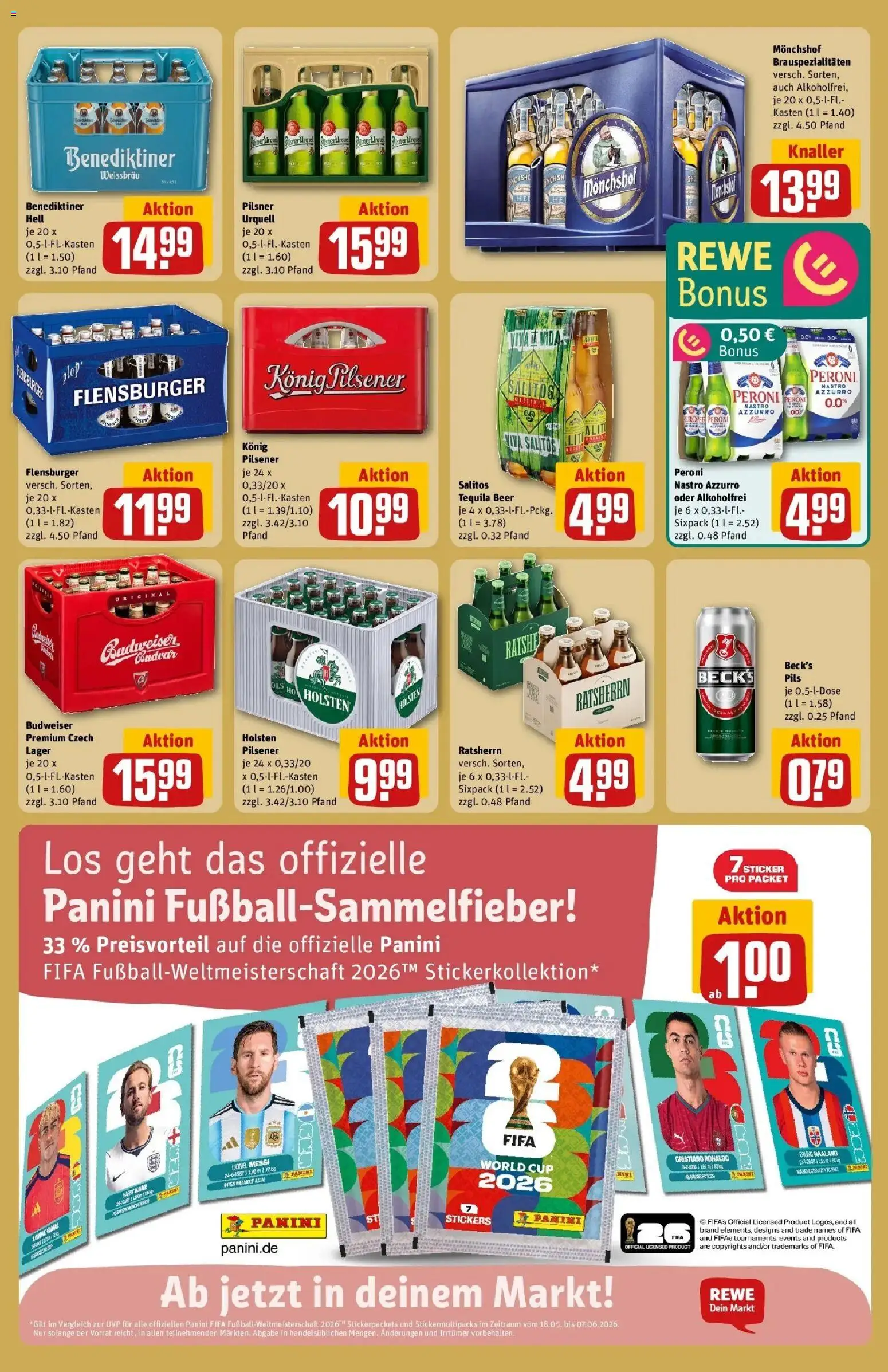 Rewe Prospekt Buxtehude – gültig ab 17.05.2026 | Seite: 23 | Produkte: Monchshof, Konig pilsener, Tequila, Pilsner urquell