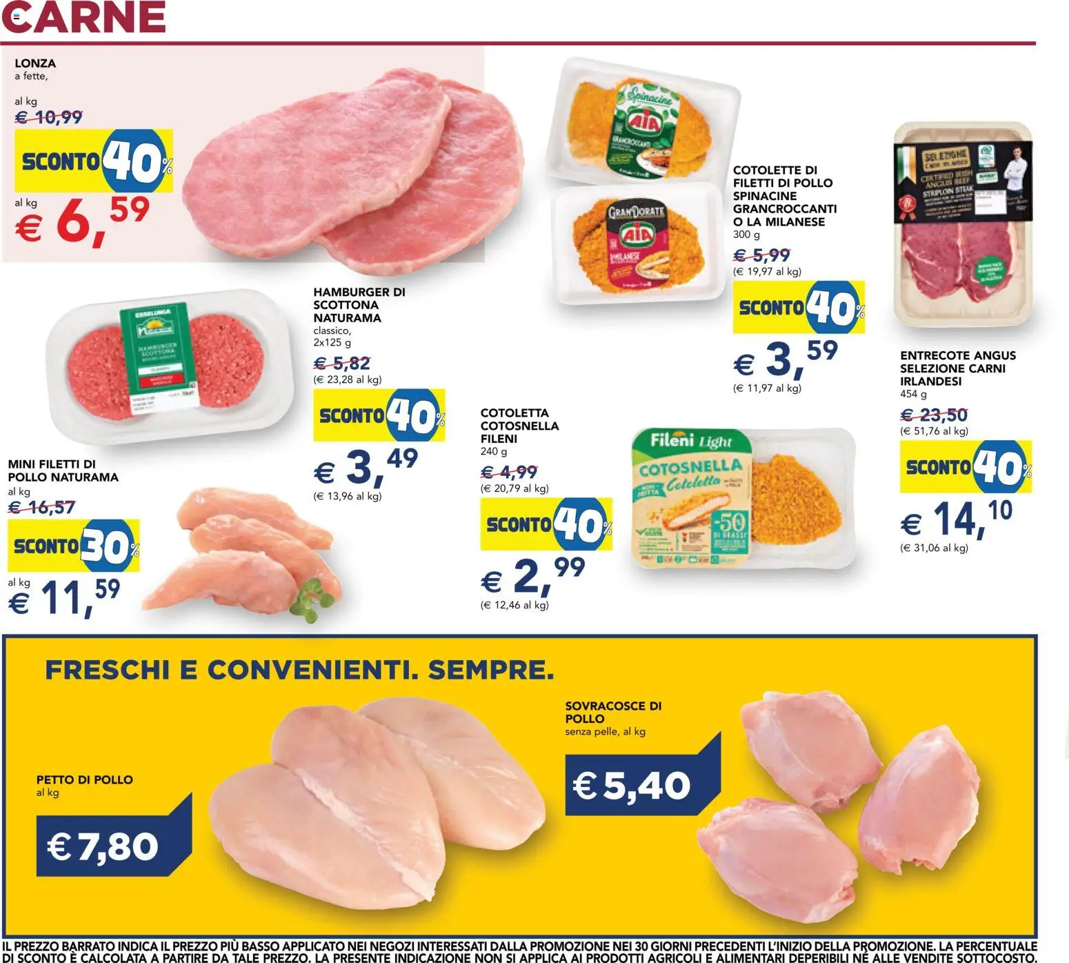 Volantino Esselunga S del 07/10/2026 | Pagina: 6 | Prodotti: Petto di Pollo, Pollo, Basso, Hamburger