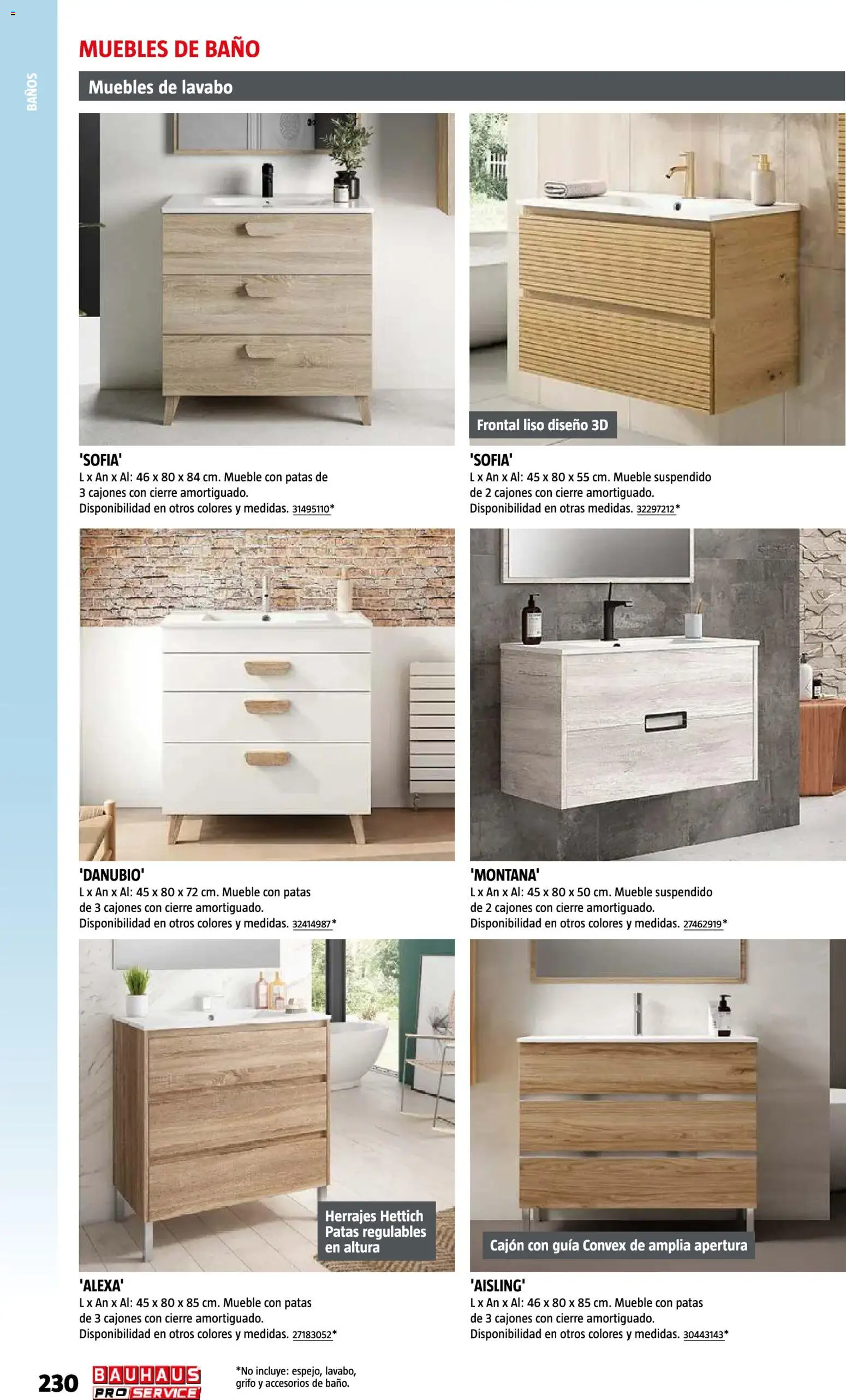 Bauhaus ProService │ válido desde el 11/05/2026 | Página: 230 | Productos: Muebles, Lavabo, Baño
