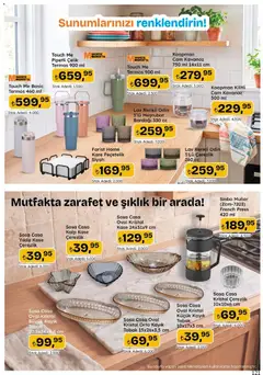 08 Ekim 2026 tarihinden itibaren geçerli olan Migros kataloğu önizlemesi | Sayfa: 121 | Ürünler: Kaşe, Peçetelik, Termos, French press