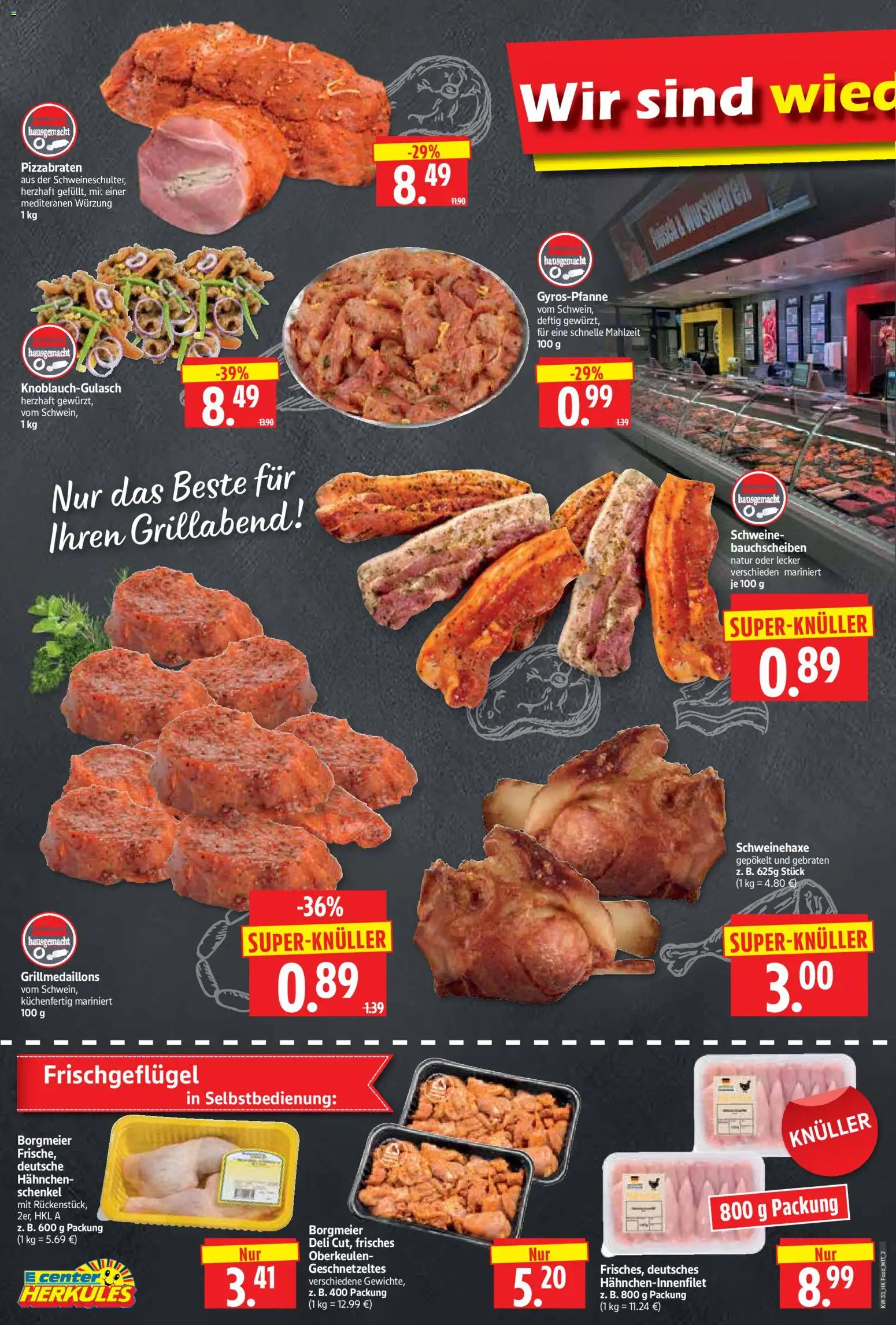 HERKULES Prospekt – gültig ab 10.08.2026 | Seite: 2 | Produkte: Hahnchen