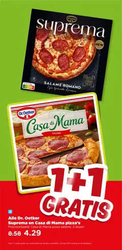 Casa di Mama pizza salame, Dr. Oetker Casa di Mama pizza salame - Voorbeeld van een folder van Plus, geldig van 01-07-2026 | Pagina: 3 | Producten: Pizza, Kan