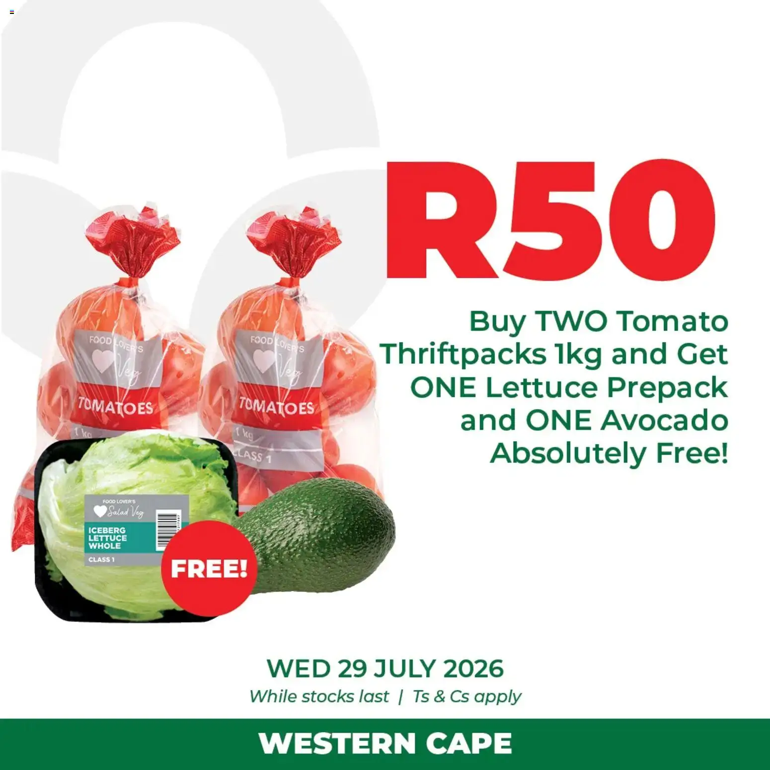 New Food Lover's Market catalogue – valid from 29/07/2026 | Page: 2 | Products: Tomatoes, Salad, Lettuce