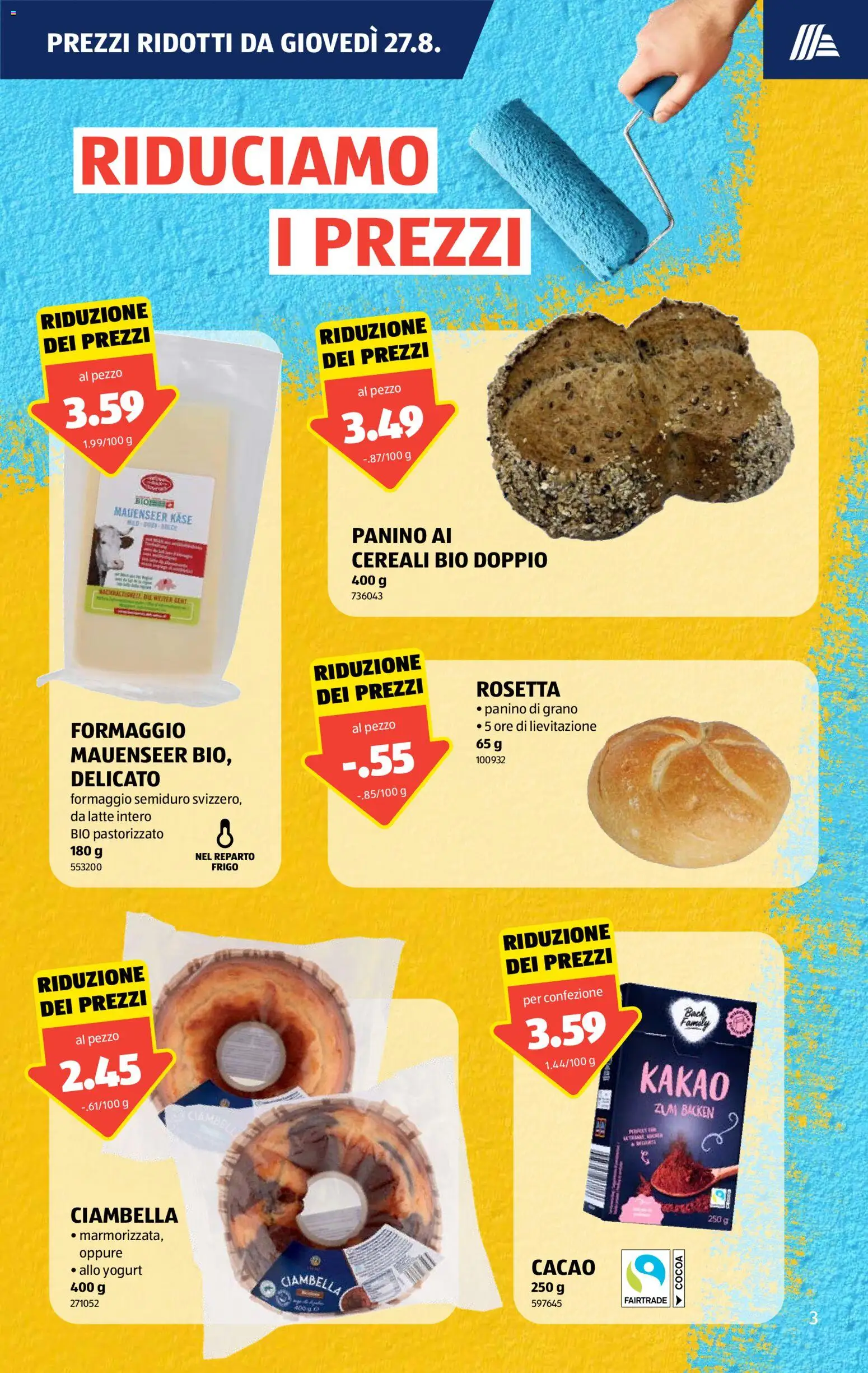 Aldi aktionen IT – gültig ab 27.08.2026 | Seite: 3 | Produkte: Käse, Desserts, Eiscreme