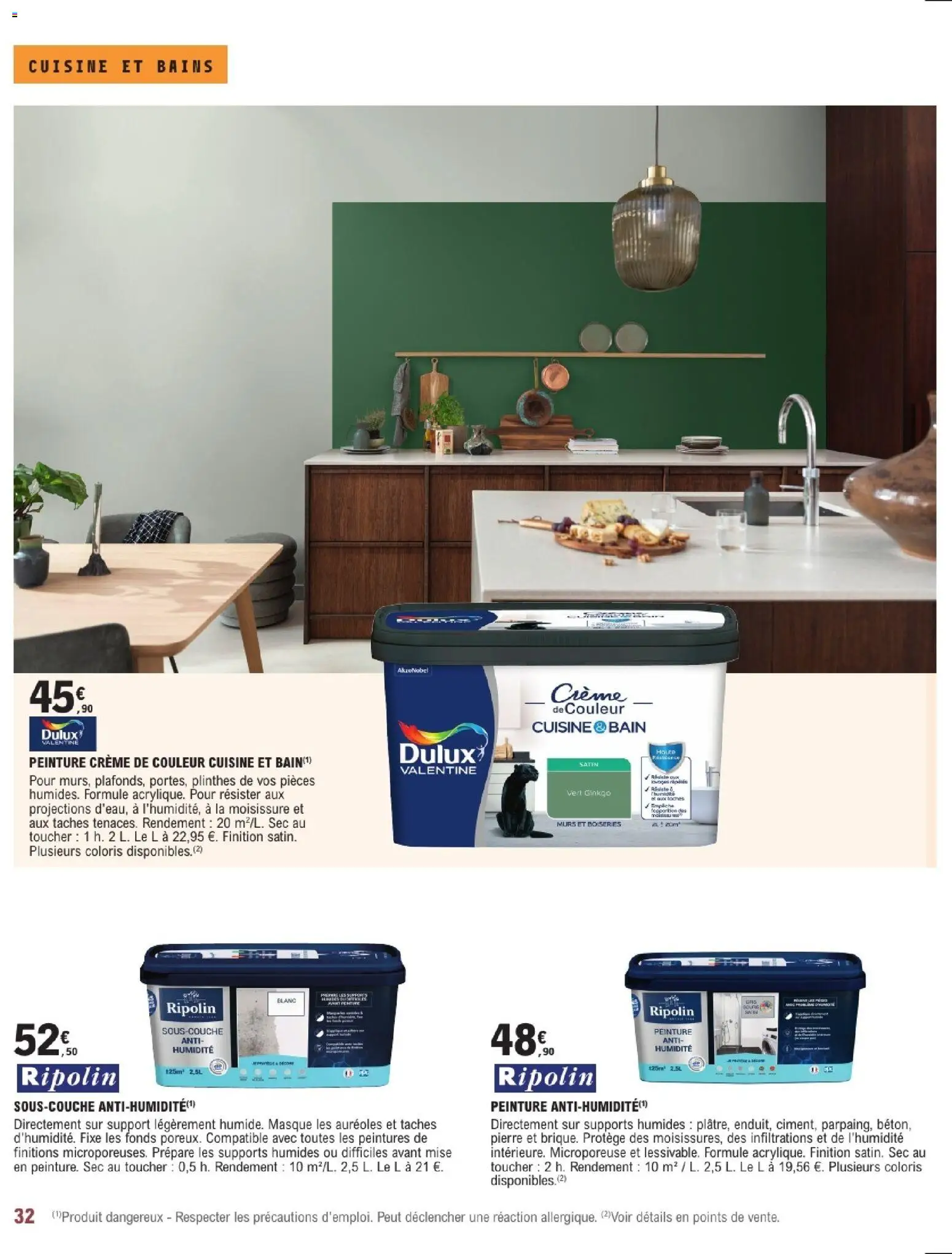 {H1} | Page: 32 | Produits: Peinture, Masque, Crème