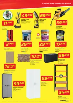 Pré-visualização BricoMarché Mega Imperdiveis válido de 16.04.2026 | Página: 3 | Produtos: Roupeiro, Prateleira, Mangueira, Bateria