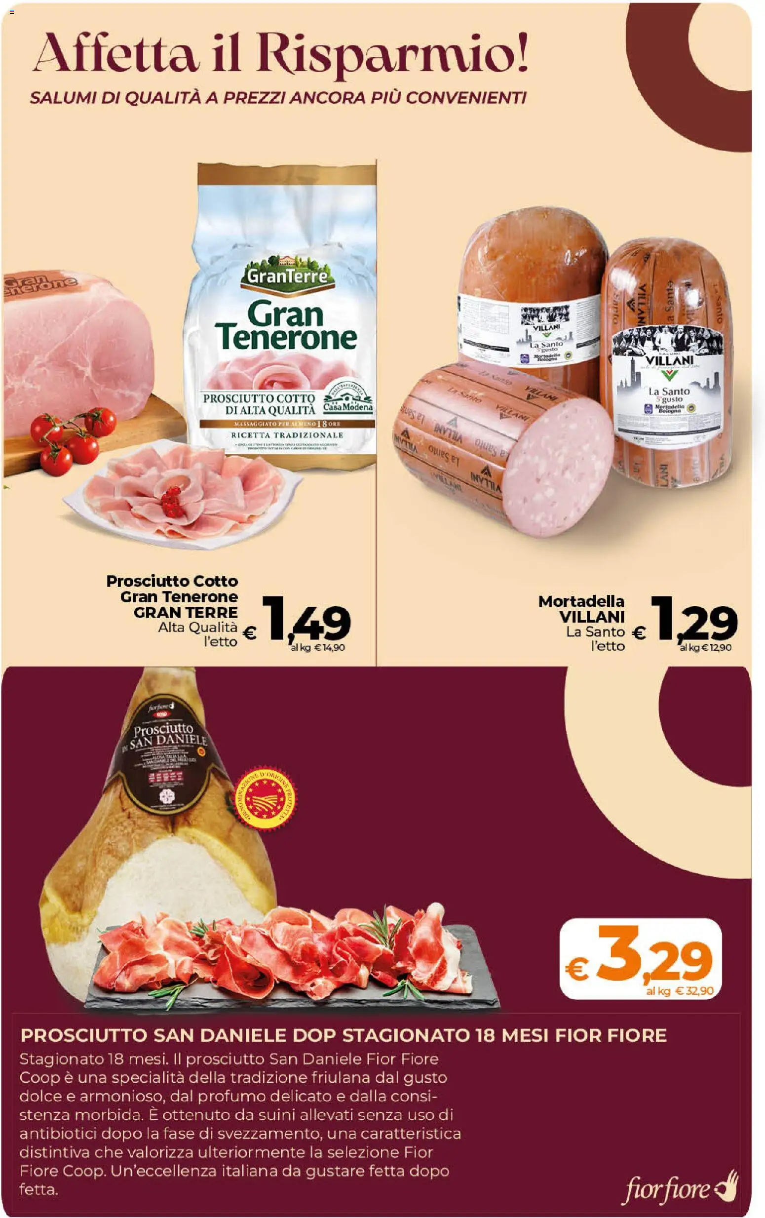 Volantino Ipercoop del 13/10/2026 | Pagina: 18 | Prodotti: Prosciutto, Mortadella, Specialità, Profumo
