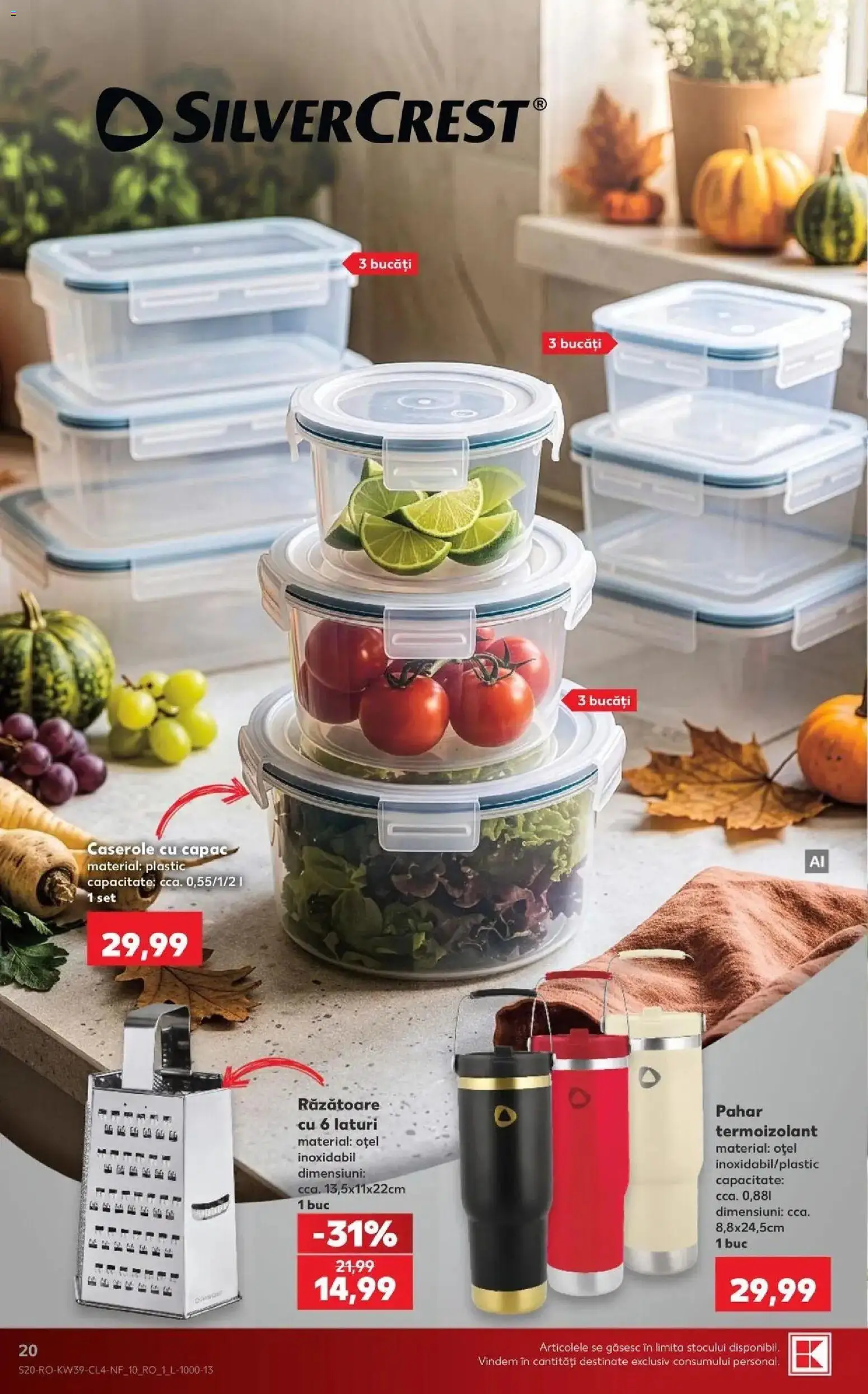 Kaufland Viseu de Sus 23.09.2026 - Revista si Oferta | Pagină: 20 | Produse: Caserole, Răzătoare
