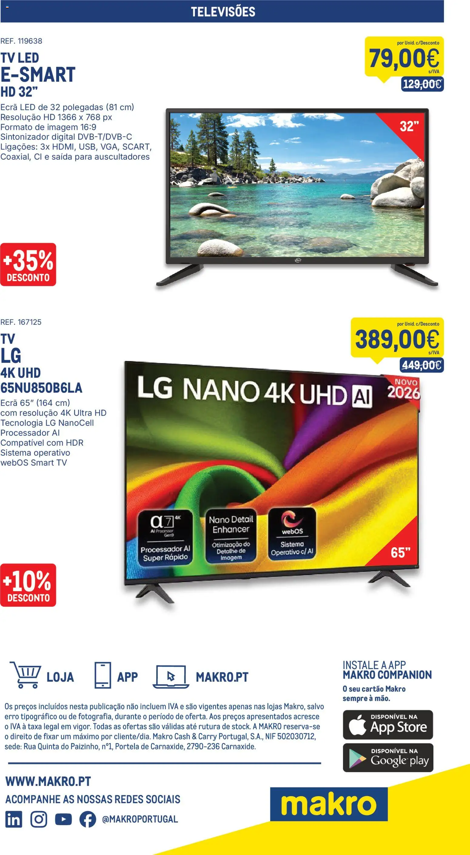 Makro folheto │ válido de 29/09/2026 | Página: 20 | Produtos: Tv led
