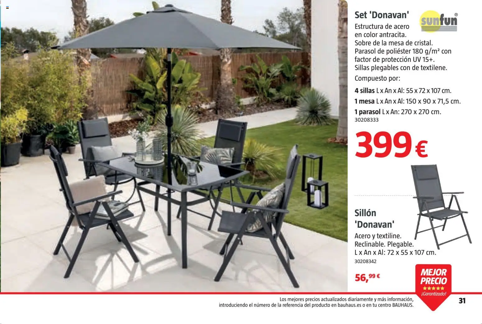 Bauhaus Verano │ válido desde el 16.03.2026 | Página: 31 | Productos: Sillón, Mesa