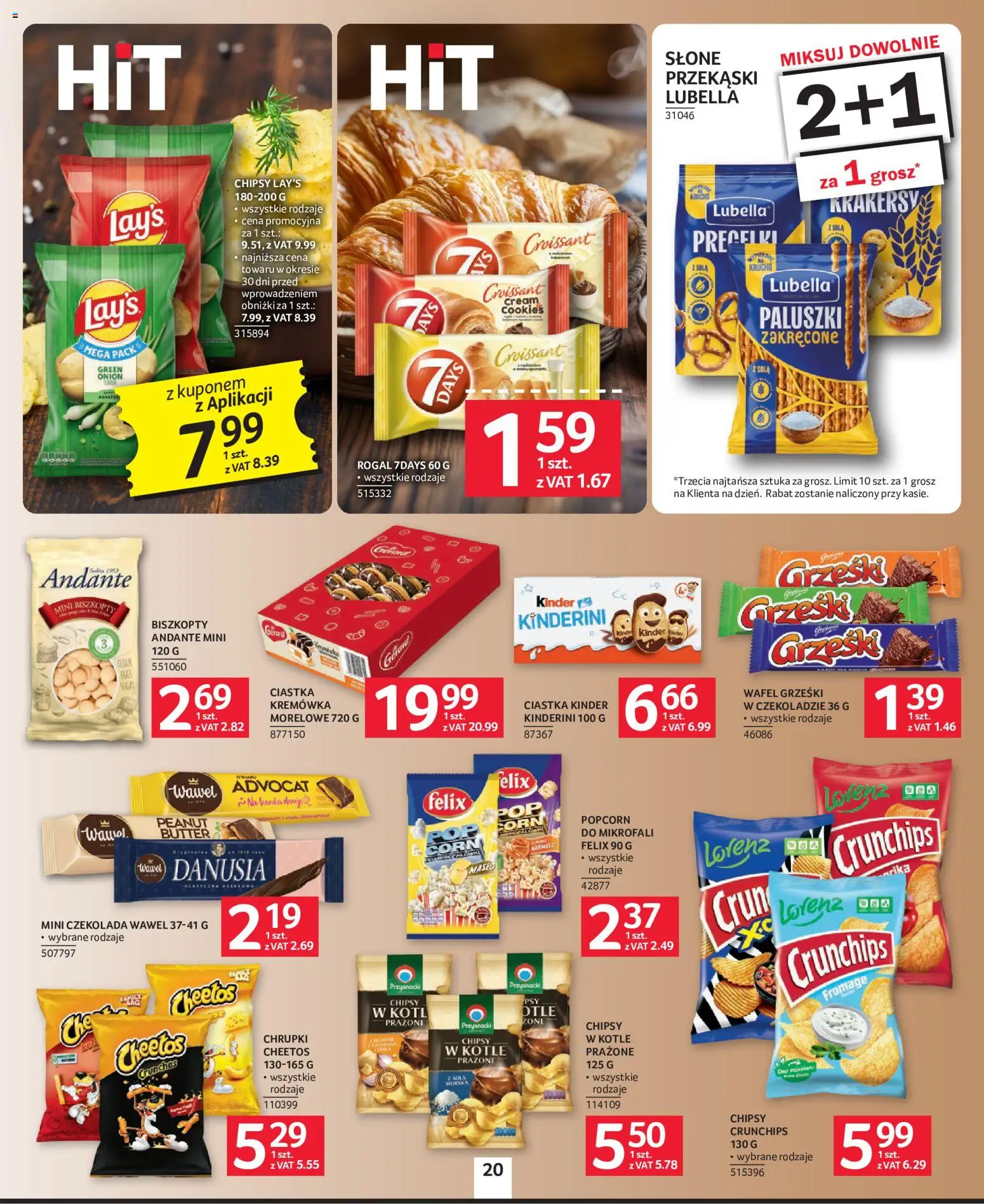 Selgros cash&carry gazetka od 22.10.2026 | Strona: 20 | Produkty: Przekąski, Kremówka, 7days, Krakersy