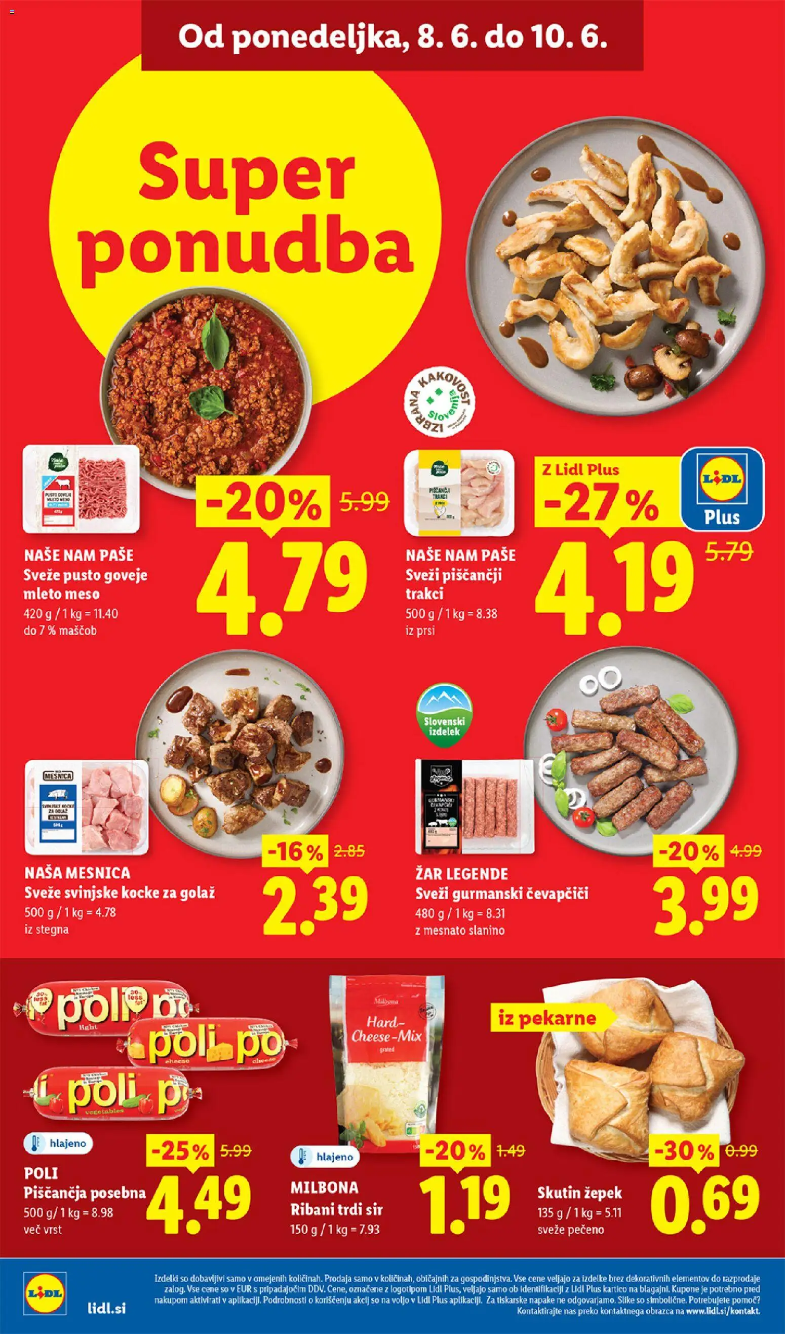 Novi Lidl katalog ponudbe – veljaven od 04.06.2026 | Stran: 46 | Izdelki: Čevapčiči, Zar, Mleto meso, Sir