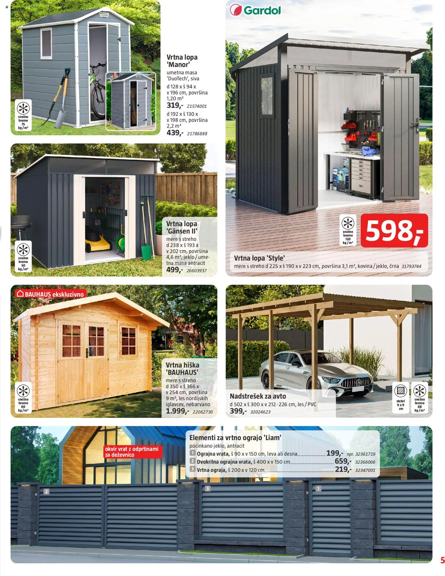 Novi Bauhaus katalog ponudbe – veljaven od 20.05.2026 | Stran: 5 | Izdelki: Okvir, Vrtna hiška