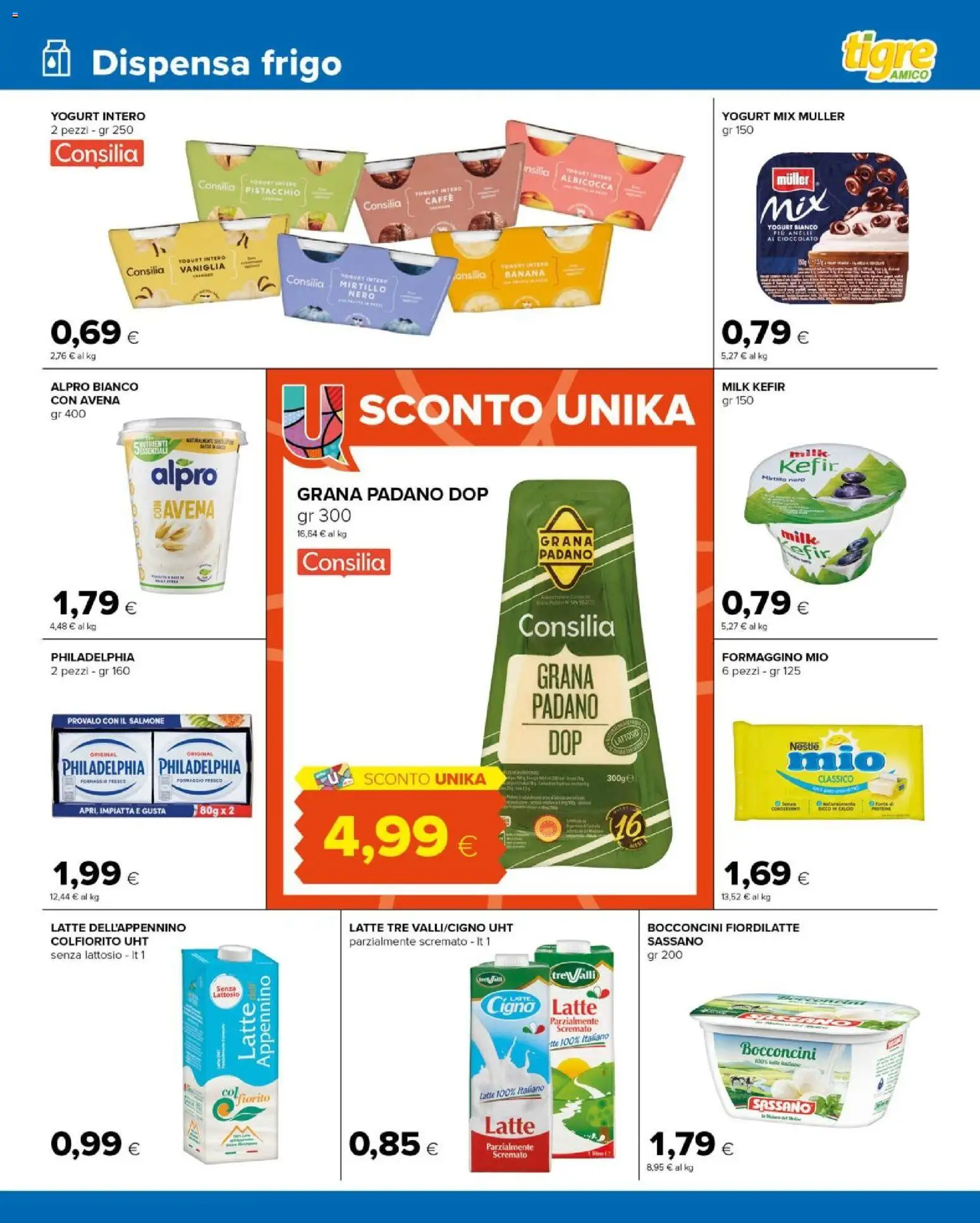 Volantino Tigre del 10.03.2026 | Pagina: 5 | Prodotti: Cioccolato, Salmone, Latte, Latte parzialmente scremato