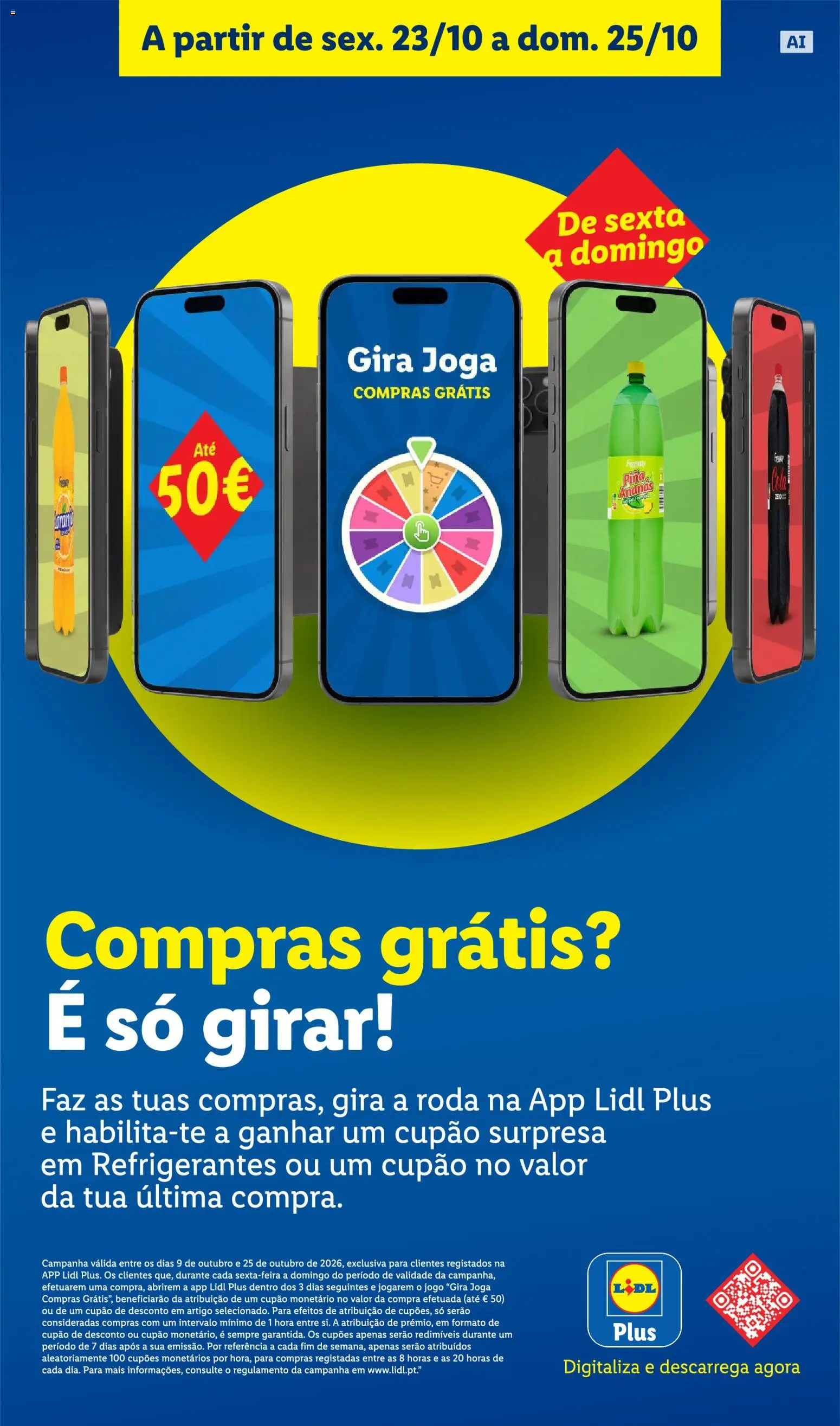 Lidl Promoções Fim de Semana │ válido de 23/10/2026 | Página: 21 | Produtos: Smartphone, Coca-Cola Zero, Ananás, Coca-cola