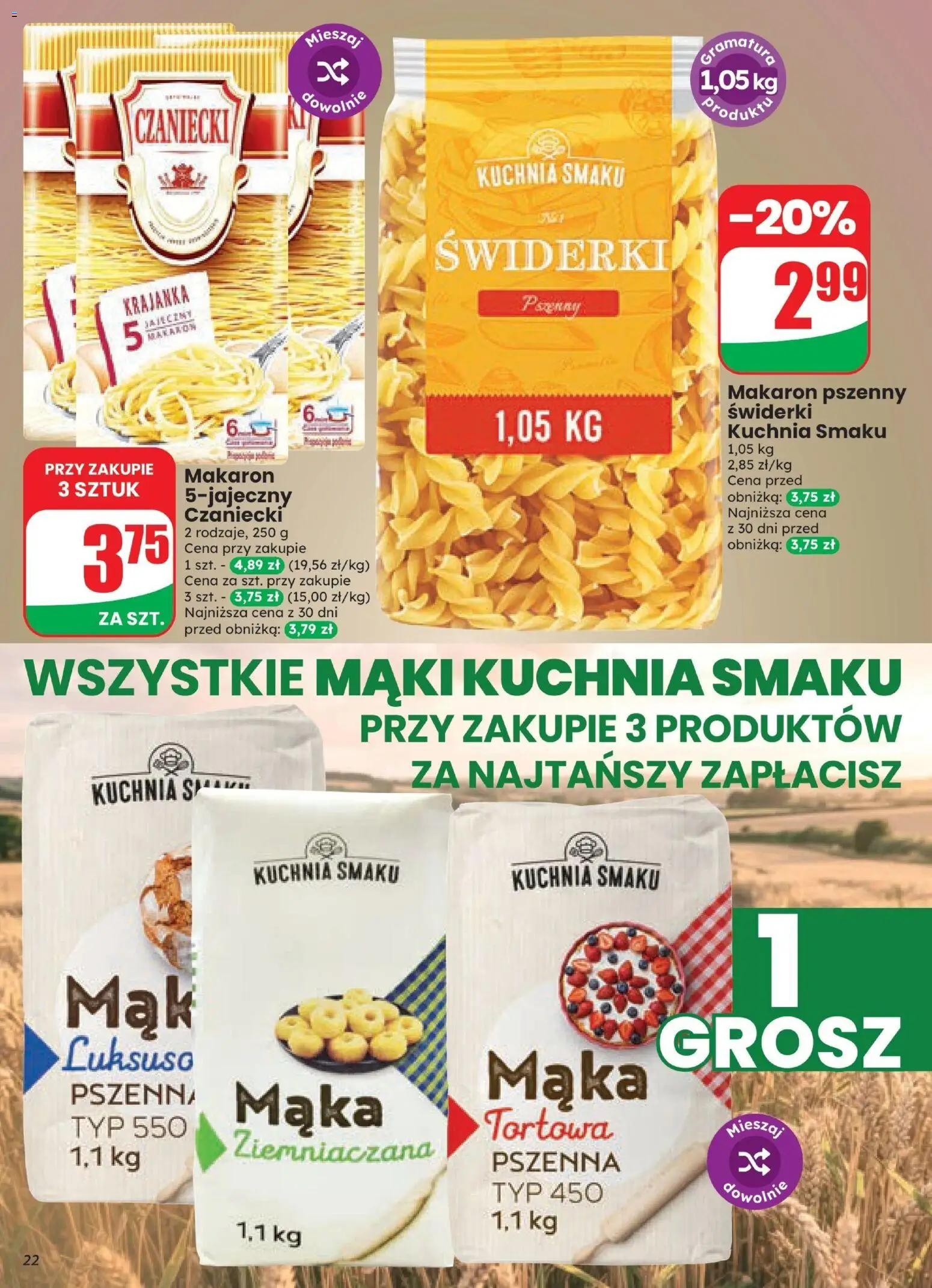 Dino gazetka od 07.10.2026 | Strona: 22 | Produkty: Makaron, Mąka