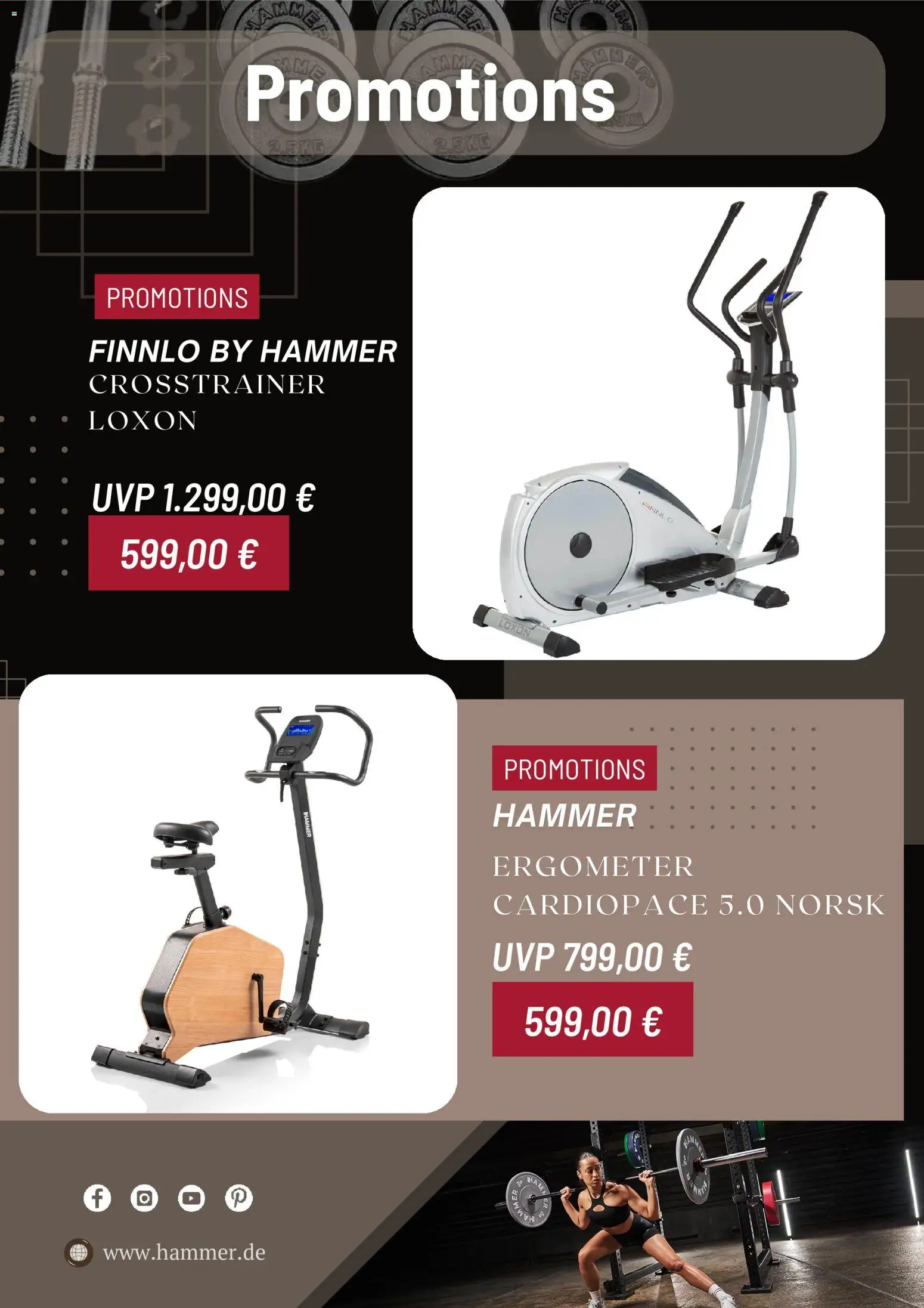 Hammer Prospekt – gültig ab 07.09.2026 | Seite: 2 | Produkte: Ergometer, Crosstrainer