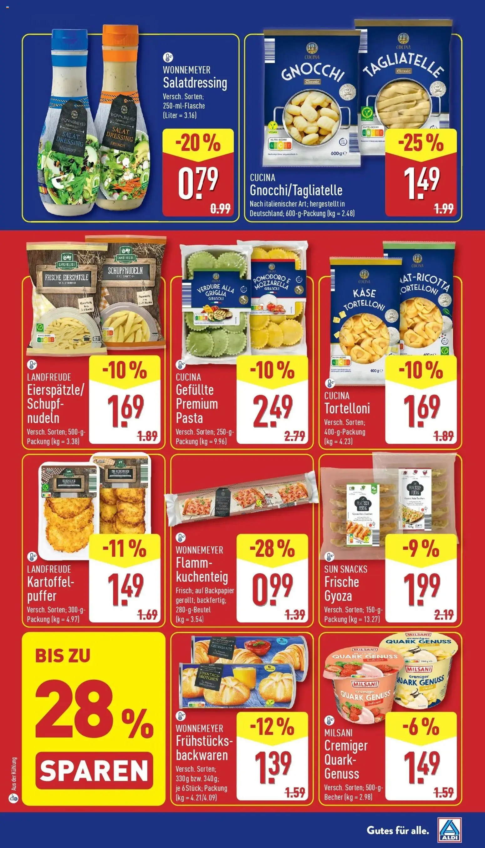 Aldi Aktueller Prospekt (ab 14.10.2026) » Angebote Online | Seite: 2 | Produkte: Käse, Joghurt, Dressing, Nudeln