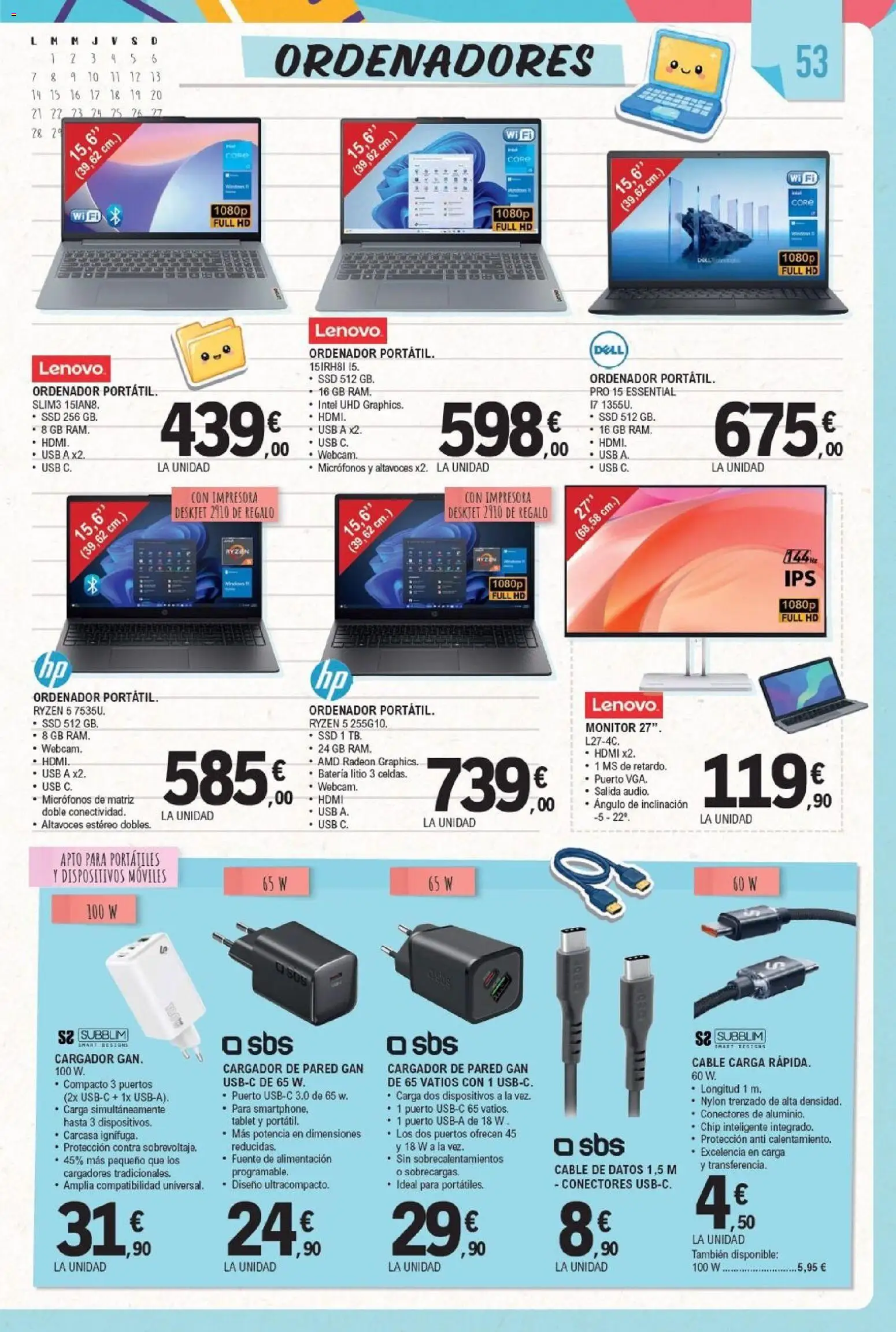 E.Leclerc Miranda de Ebro │ válido desde el 10/08/2026 | Página: 53 | Productos: Altavoces, Ordenador, Impresora, Batería