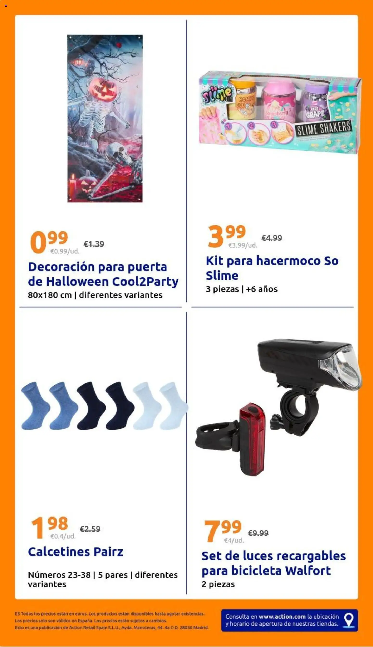 Action folleto │ válido desde el 28/10/2026 | Página: 34 | Productos: Bicicleta, Calcetines, Decoración