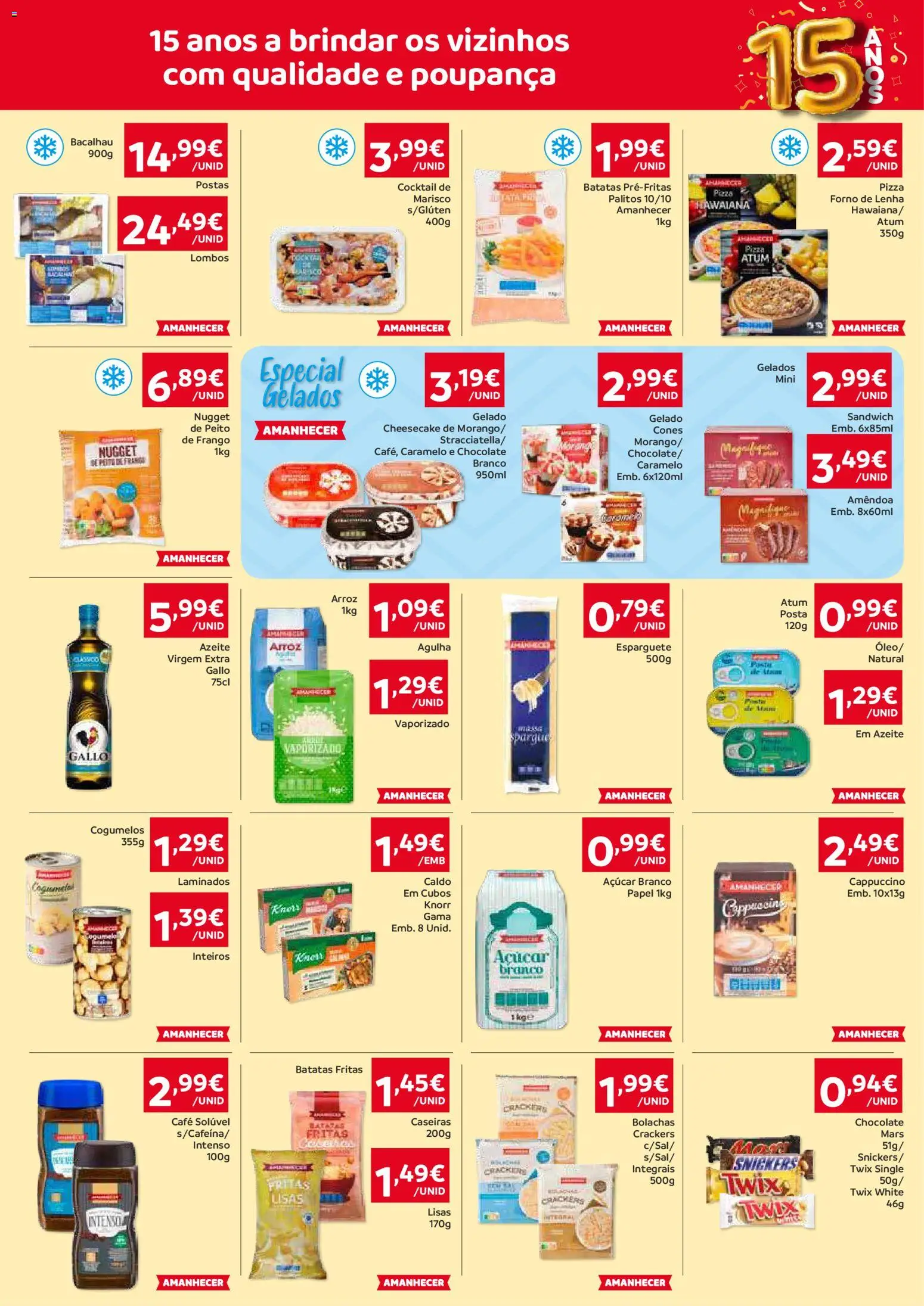 Amanhecer Folheto Madeira │ válido de 09/07/2026 | Página: 3 | Produtos: Bolachas, Açúcar, Cogumelos, Batatas fritas