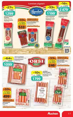 GYULAI KOLBÁSZ, 250 g Gyulai kolbász - amely érvényes a következő dátumtól: 2026.10.22. | Oldal: 17 | Termékek: Kolbász, Sertés virsli, Gyulai kolbász, Baromfi virsli