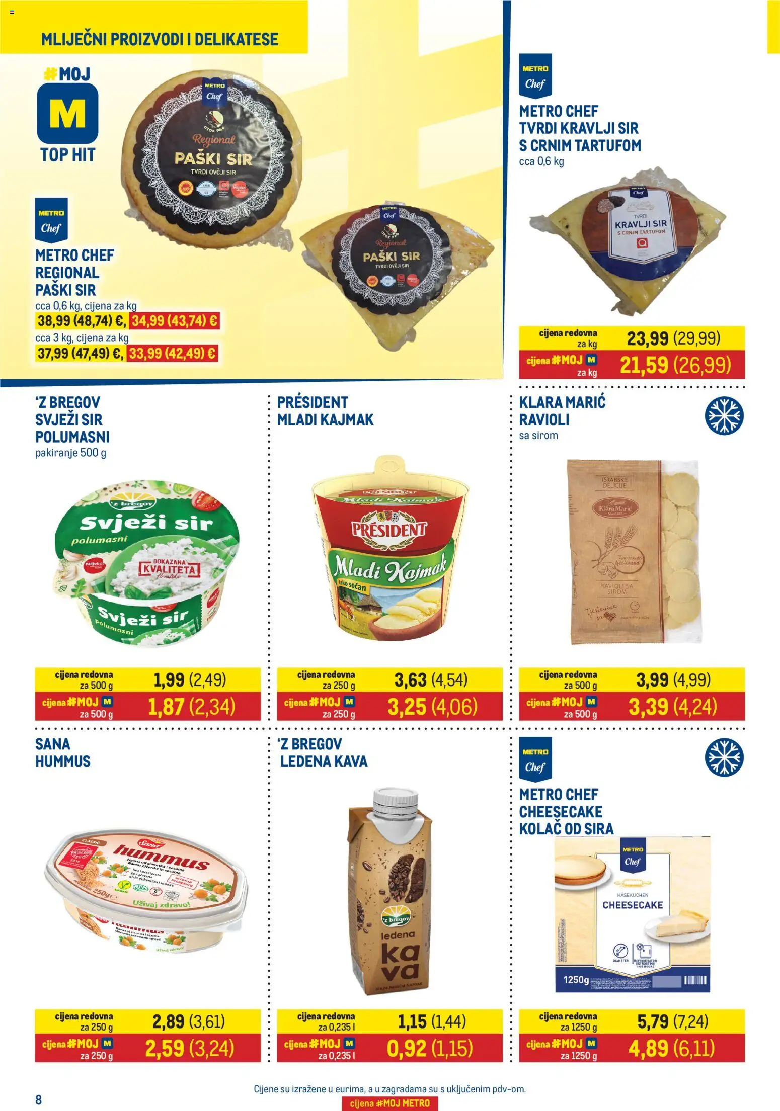 Metro katalog | vrijedi od 16.07.2026 | Stranica: 8 | Proizvodi: Sir, Svježi sir, Ledena kava, Ravioli