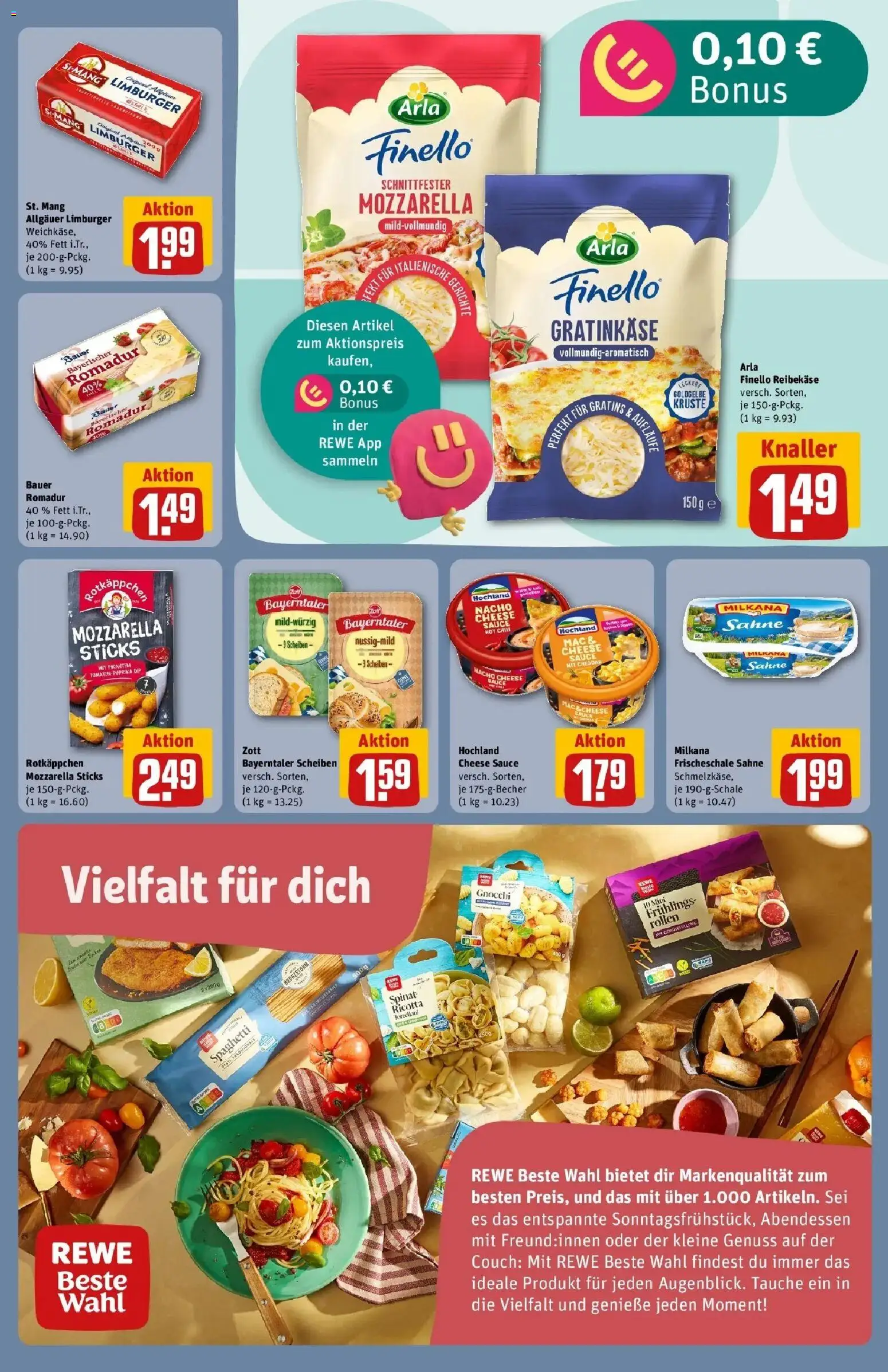 REWE Prospekt ab 28.09.2026 zum Blättern » Angebote | Seite: 19 | Produkte: Milkana, Mozzarella, Rotkäppchen, Reibekase