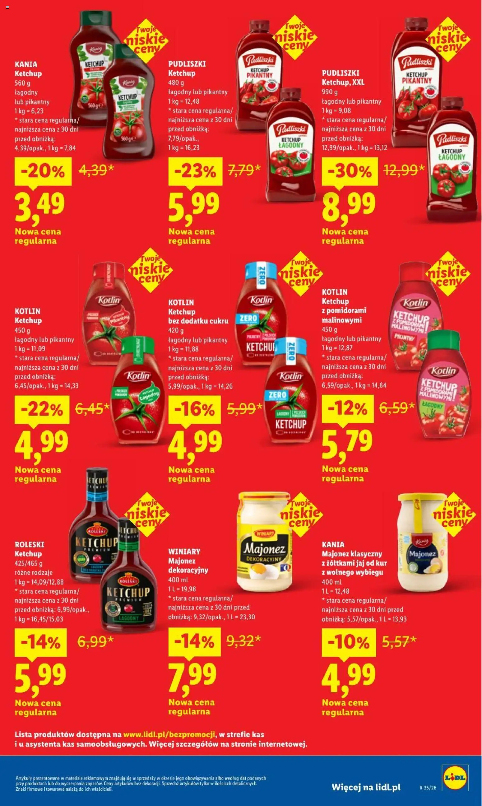 Lidl gazetka od 24.08.2026 | Strona: 31 | Produkty: Ketchup, Ketchup kotlin, Pomidor, Majonez