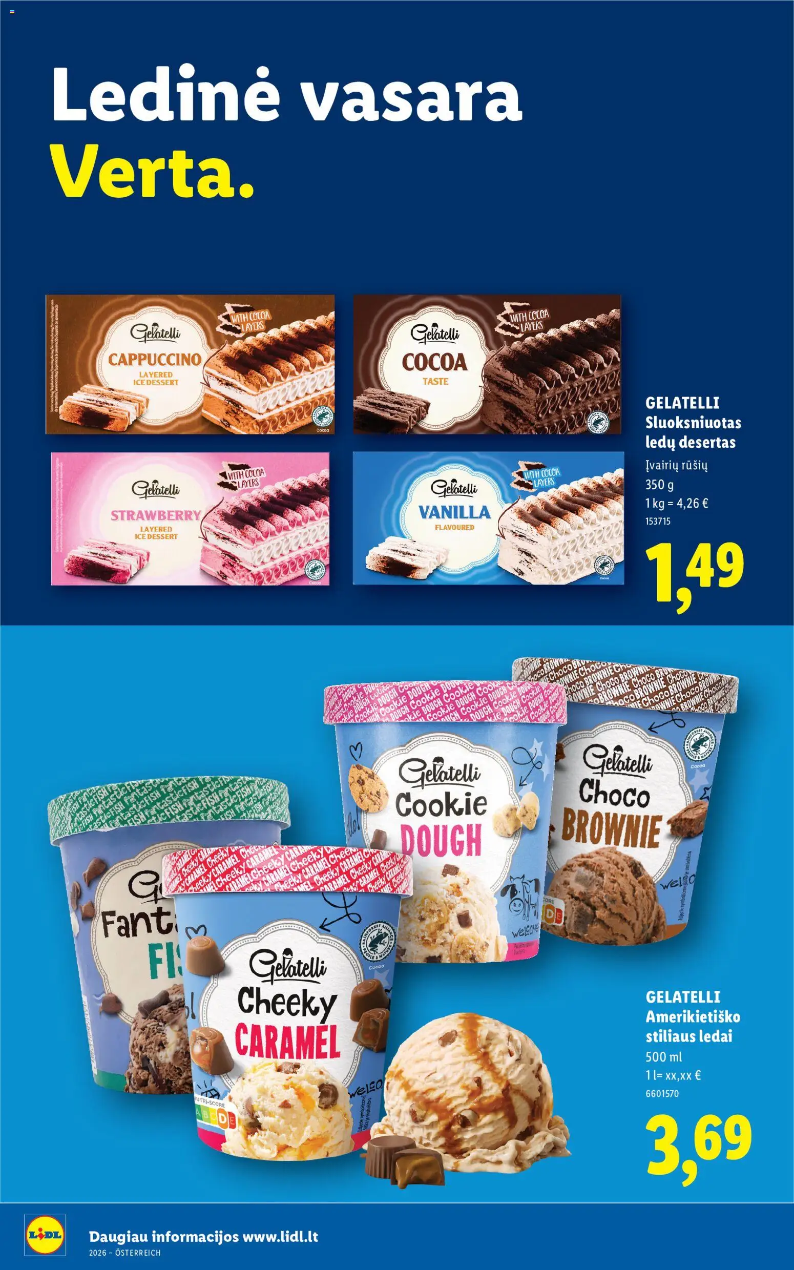 LIDL akcijos nuo 08.06.2026 | Puslapis: 4 | Prekių: Ledai