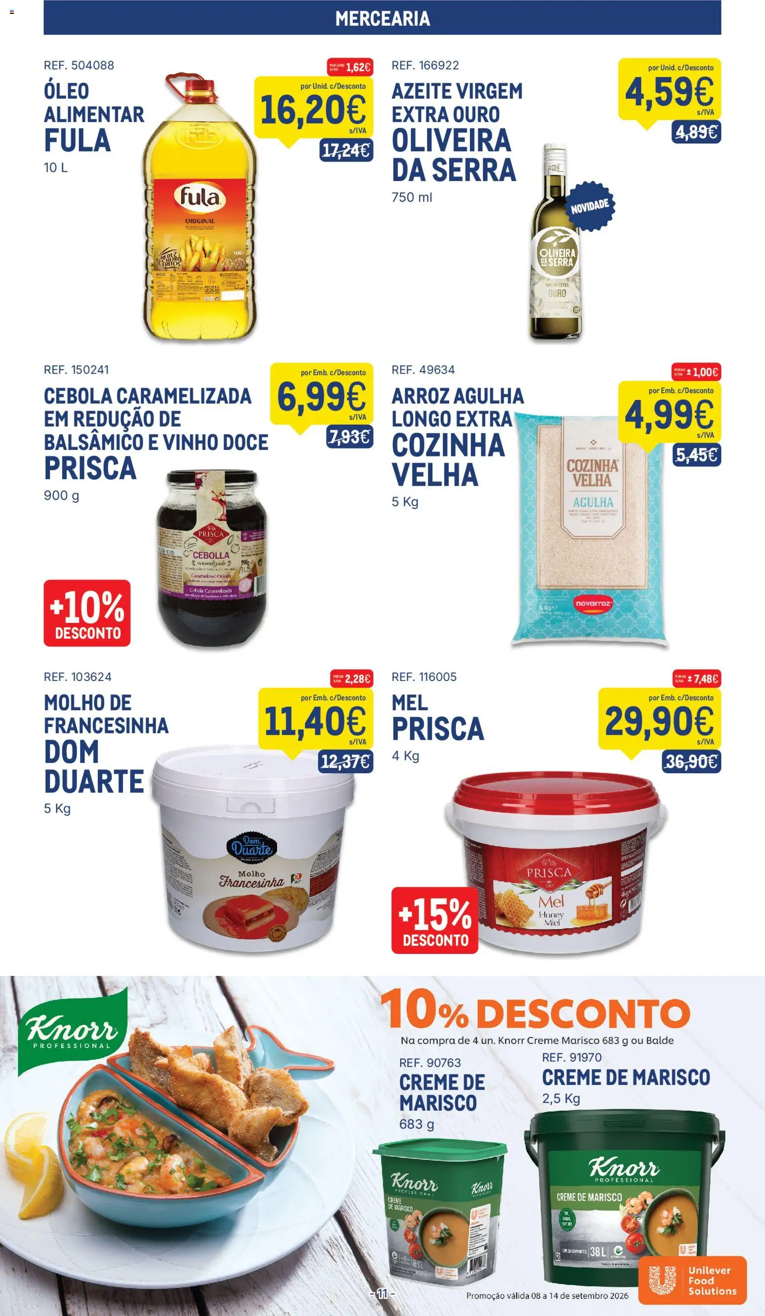 Makro folheto │ válido de 08/09/2026 | Página: 11 | Produtos: Azeite, Balde, Knorr, Óleo