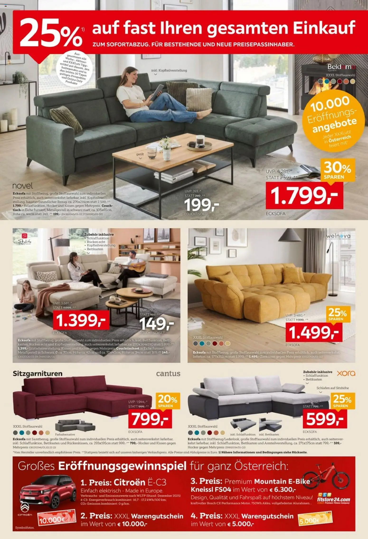 XXXLutz Eröffnung Lienz gültig ab 07.07.2026 | Seite: 2 | Produkte: Bett, Kissen, Couch, Couchtisch