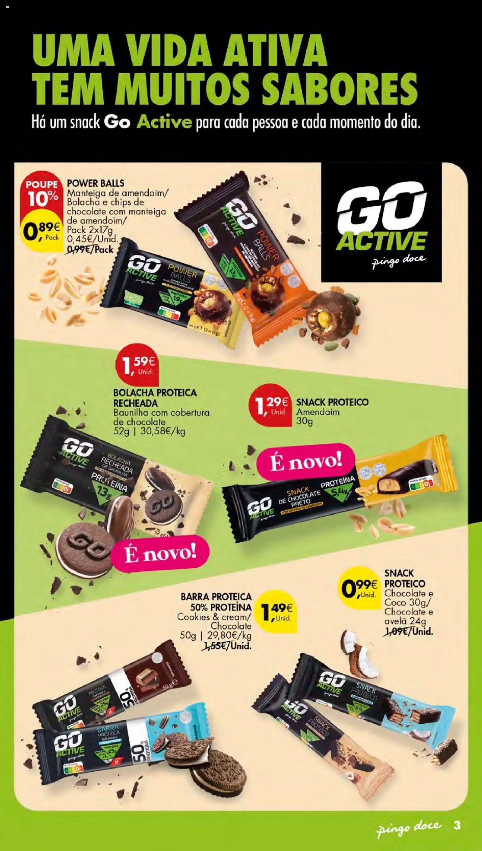 Pingo Doce folheto Escolhas Equilibradas Açores │ válido de 22/10/2026 | Página: 3 | Produtos: Baunilha, Manteiga, Coco, Proteina