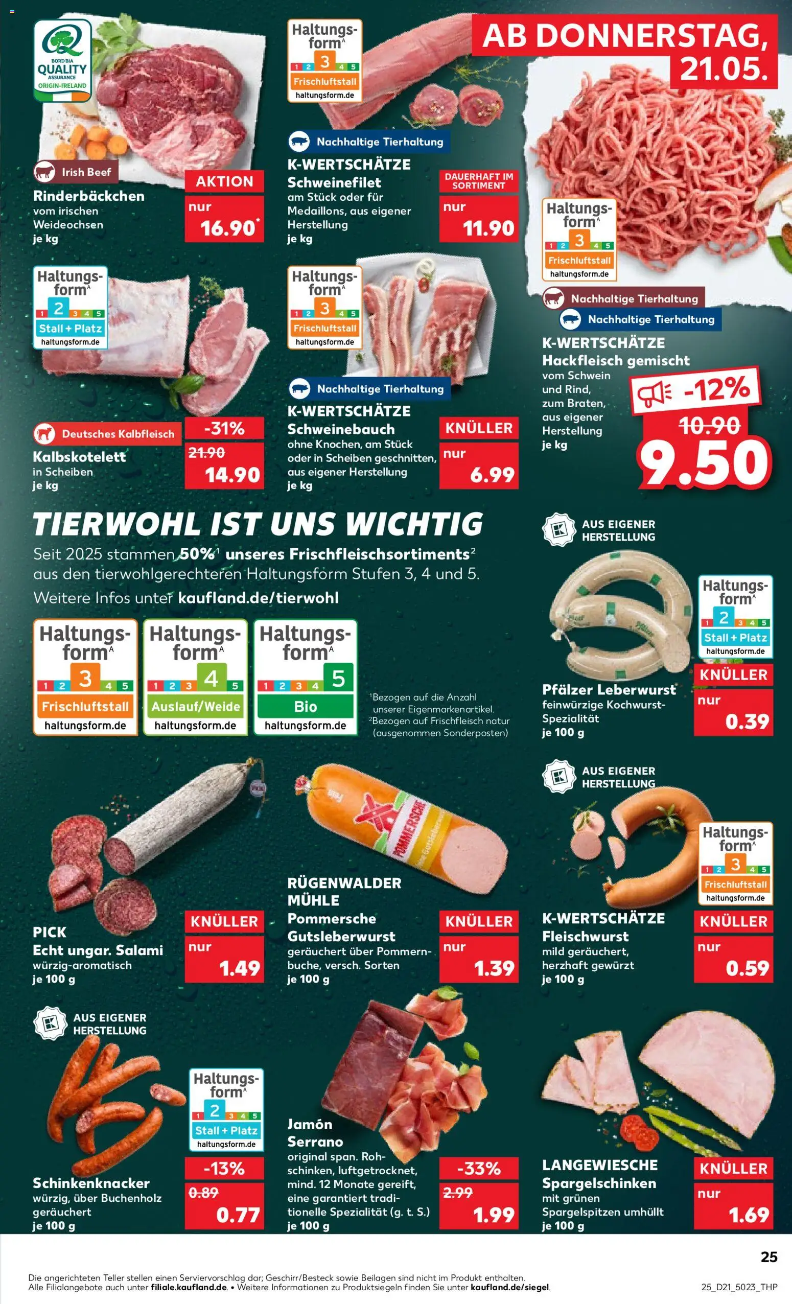 Kaufland Prospekt Völklingen	 – gültig ab 21.05.2026 | Seite: 25 | Produkte: Schweinebauch, Schweinefilet, Salami, Hackfleisch