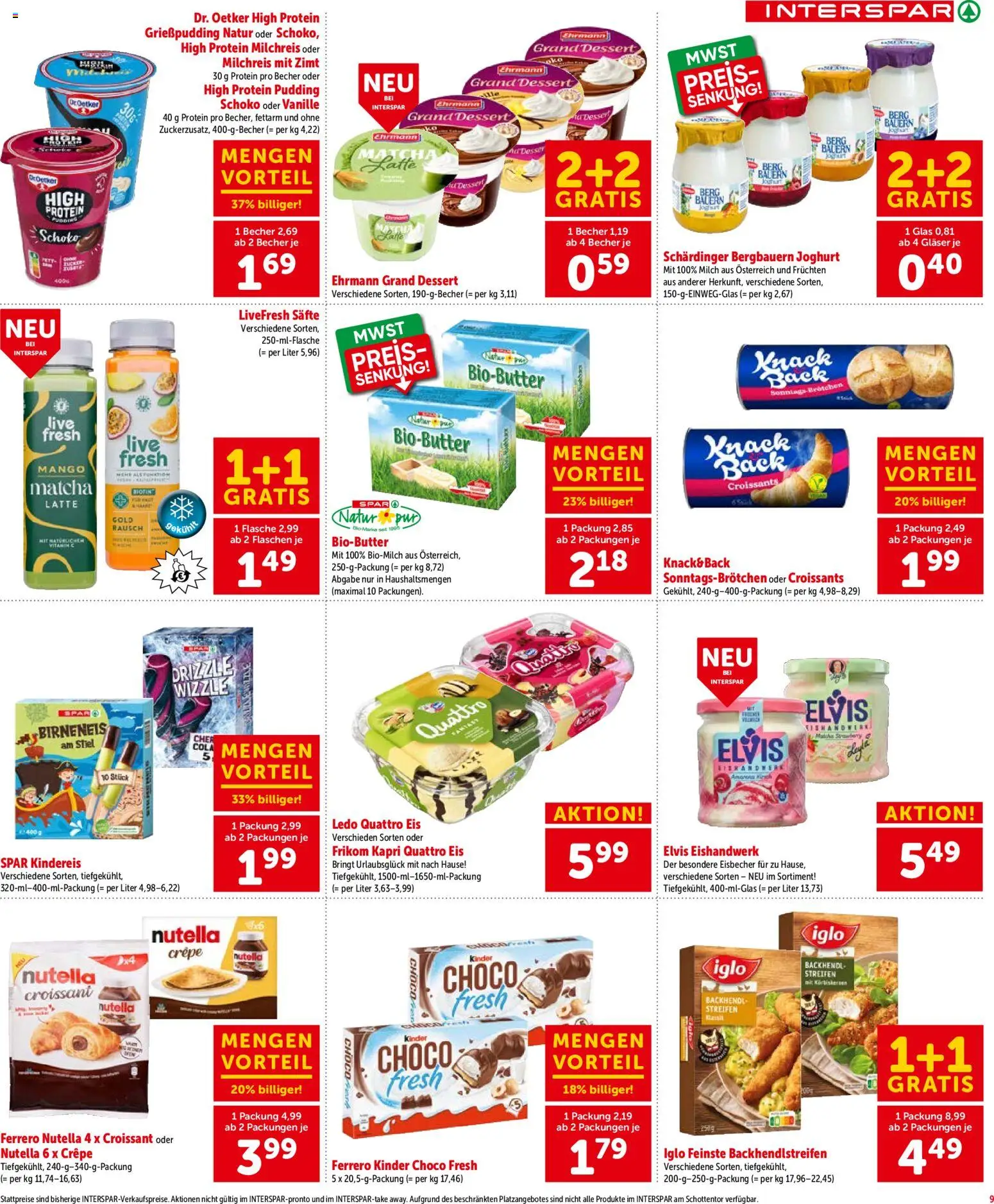 Interspar Flugblatt - Niederösterreich gültig ab 16.07.2026 | Seite: 10 | Produkte: Eis, Mango, Milch, Joghurt