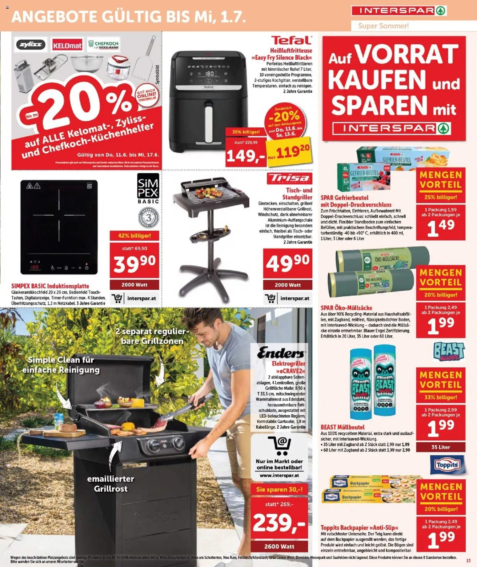 Interspar Flugblatt - Burgenland Sued gültig ab 11.06.2026 | Seite: 13 | Produkte: Tisch