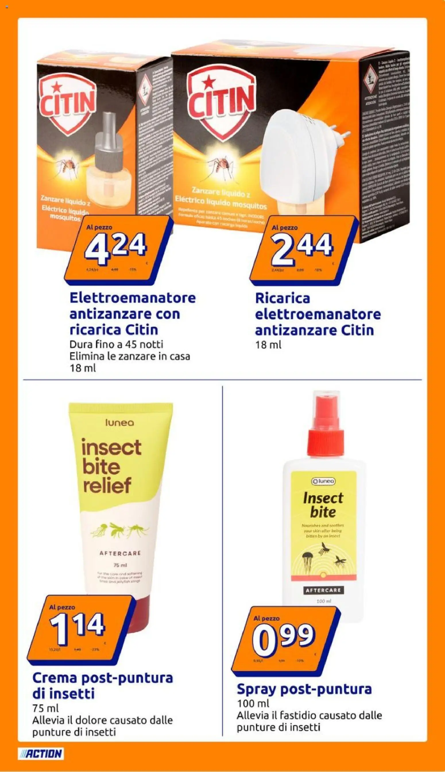 Volantino Action del 24/06/2026 | Pagina: 13 | Prodotti: Crema, Antizanzare