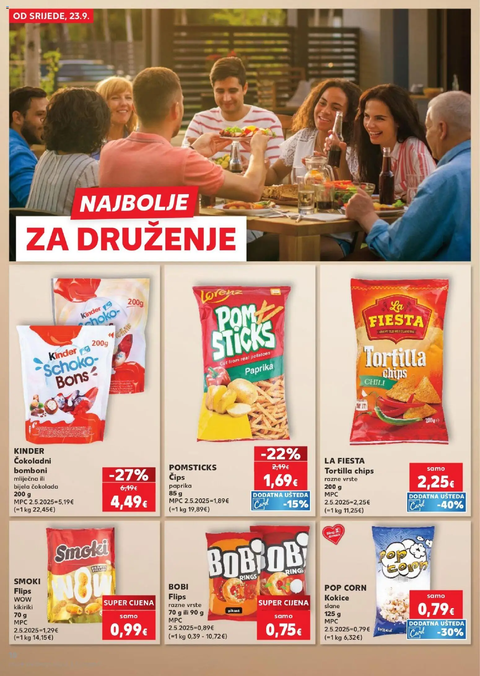 Kaufland katalog | vrijedi od 23.09.2026 | Stranica: 10 | Proizvodi: Chips, Tortilla chips, Čips, Kokice