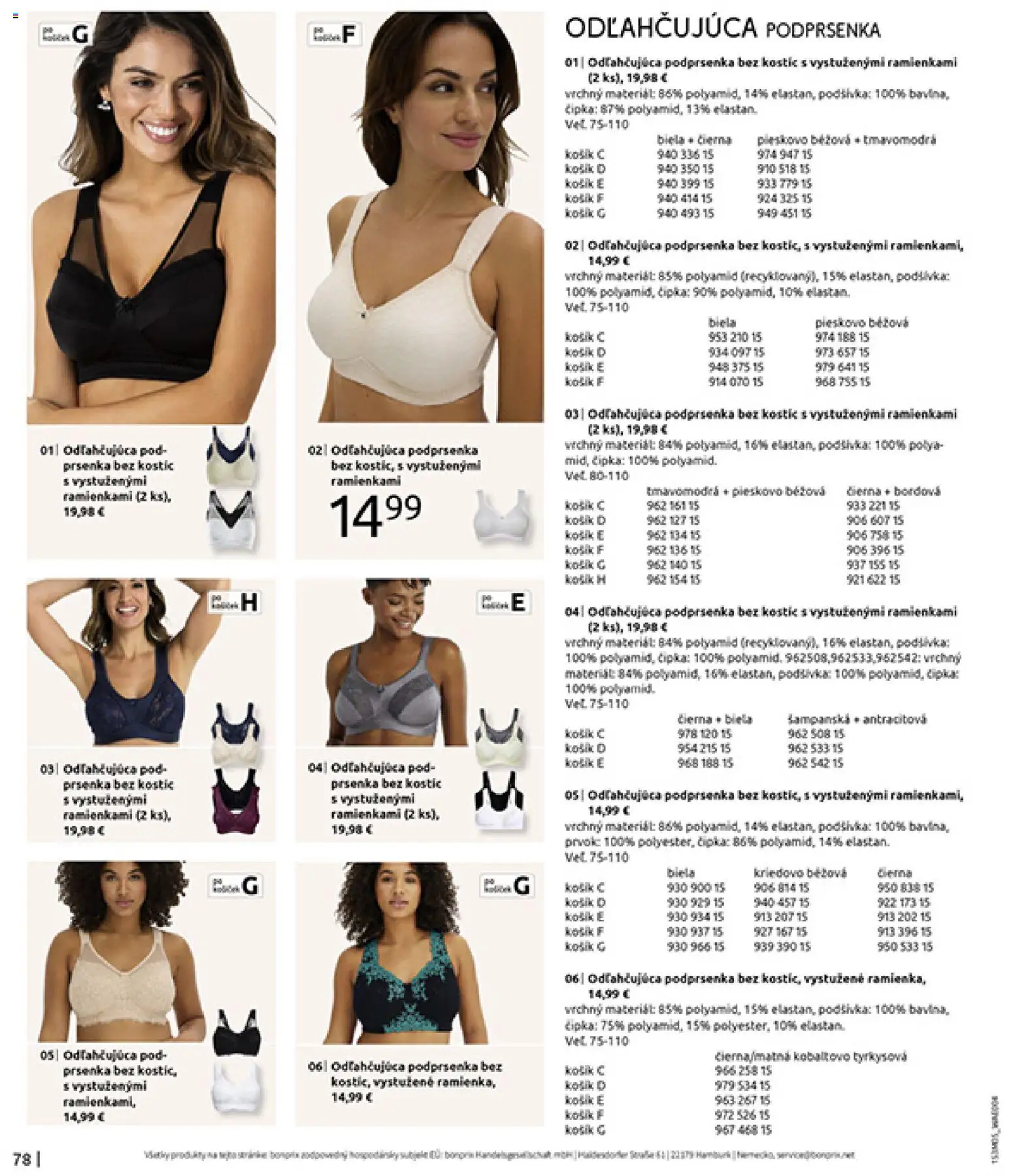 Nové Bonprix akcie – leták je platný od 05.05.2026 | Strana: 80 | Produkty: Podprsenka