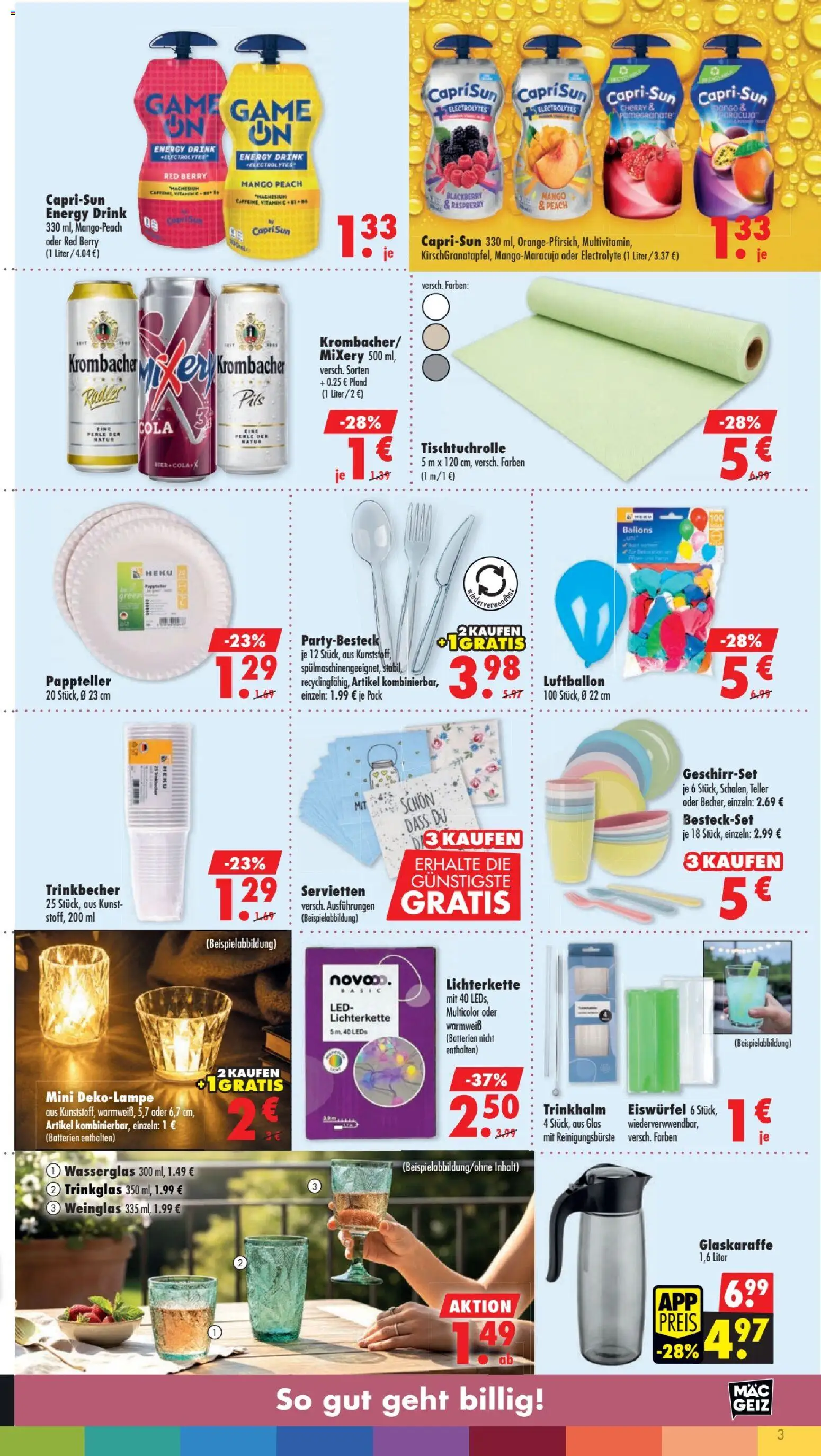 Mäc Geiz Prospekt – gültig ab 06.07.2026 | Seite: 3 | Produkte: Energy, Pils, Radler, Mango