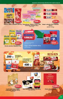 Reál akciós újság - amely érvényes a következő dátumtól: 2026.09.30. | Oldal: 13 | Termékek: PC, M&M’s, Teasütemény, Desszert
