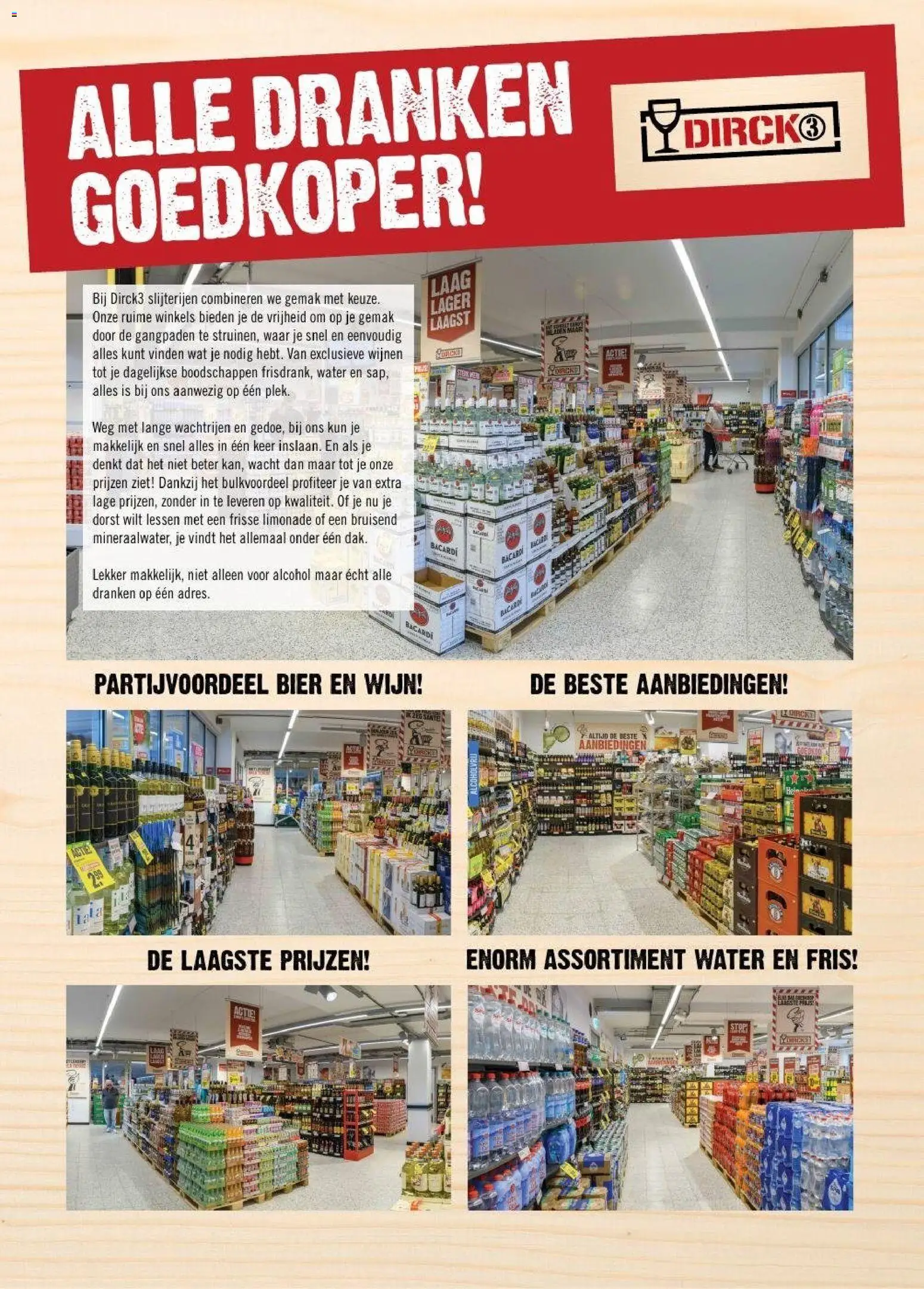 {H1} | Pagina: 22 | Producten: Wijn, Bier, Bacardi, Water