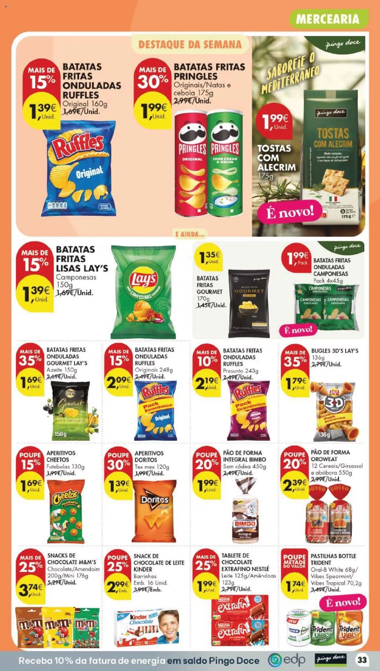 Pingo Doce folheto │ válido de 18/08/2026 | Página: 39 | Produtos: Pão de forma, Mercearia, Cebola, Snacks