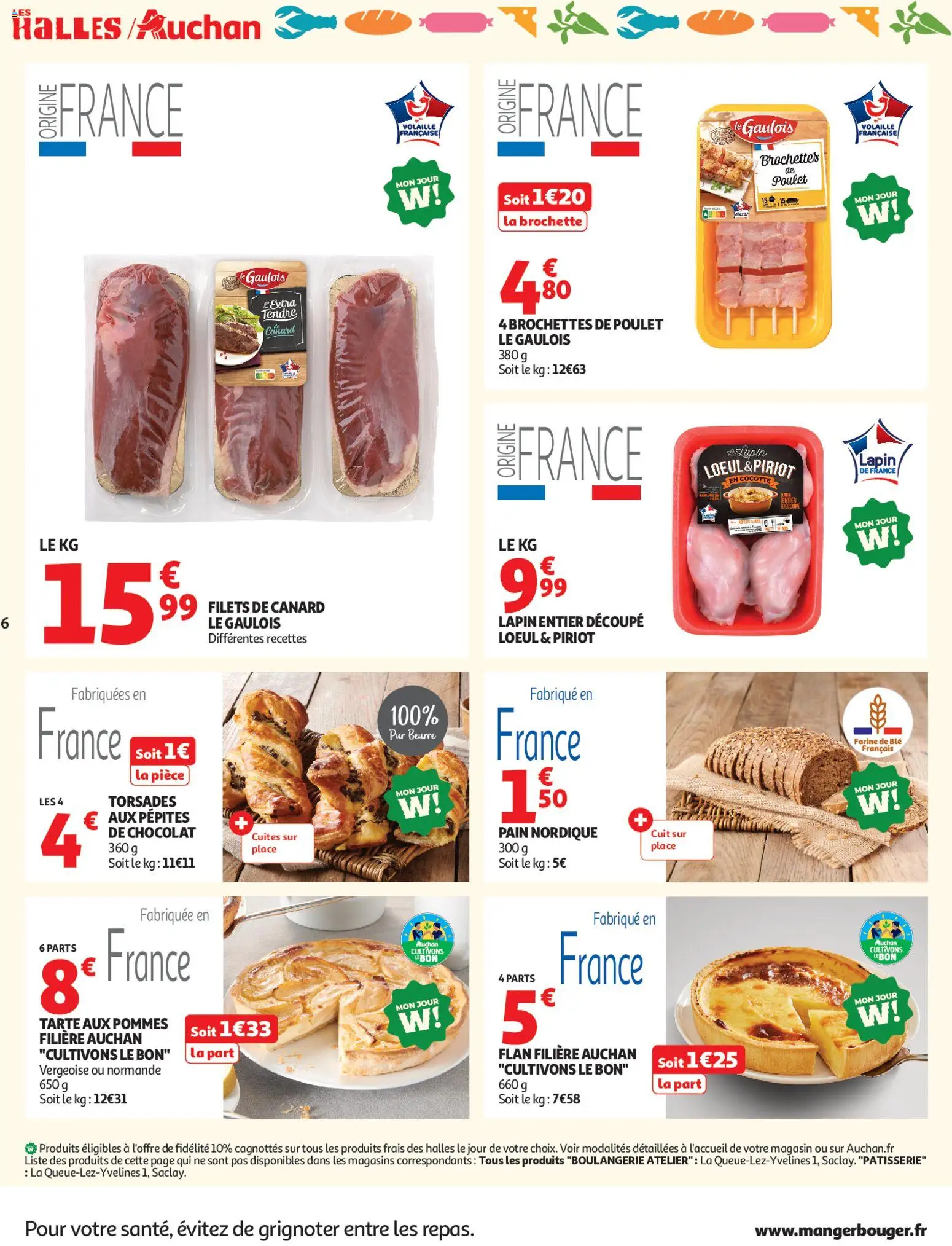 {H1} | Page: 6 | Produits: Lapin, Farine, Volaille, Beurre