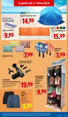 Pré-visualização CRIVIT Calções de Banho, 100% Poliéster (reciclado) Tam. M ao XXL consoante modelo válido de 25.05.2026 | Página: 5 | Produtos: Chinelos, Almofada, Calções, Banho