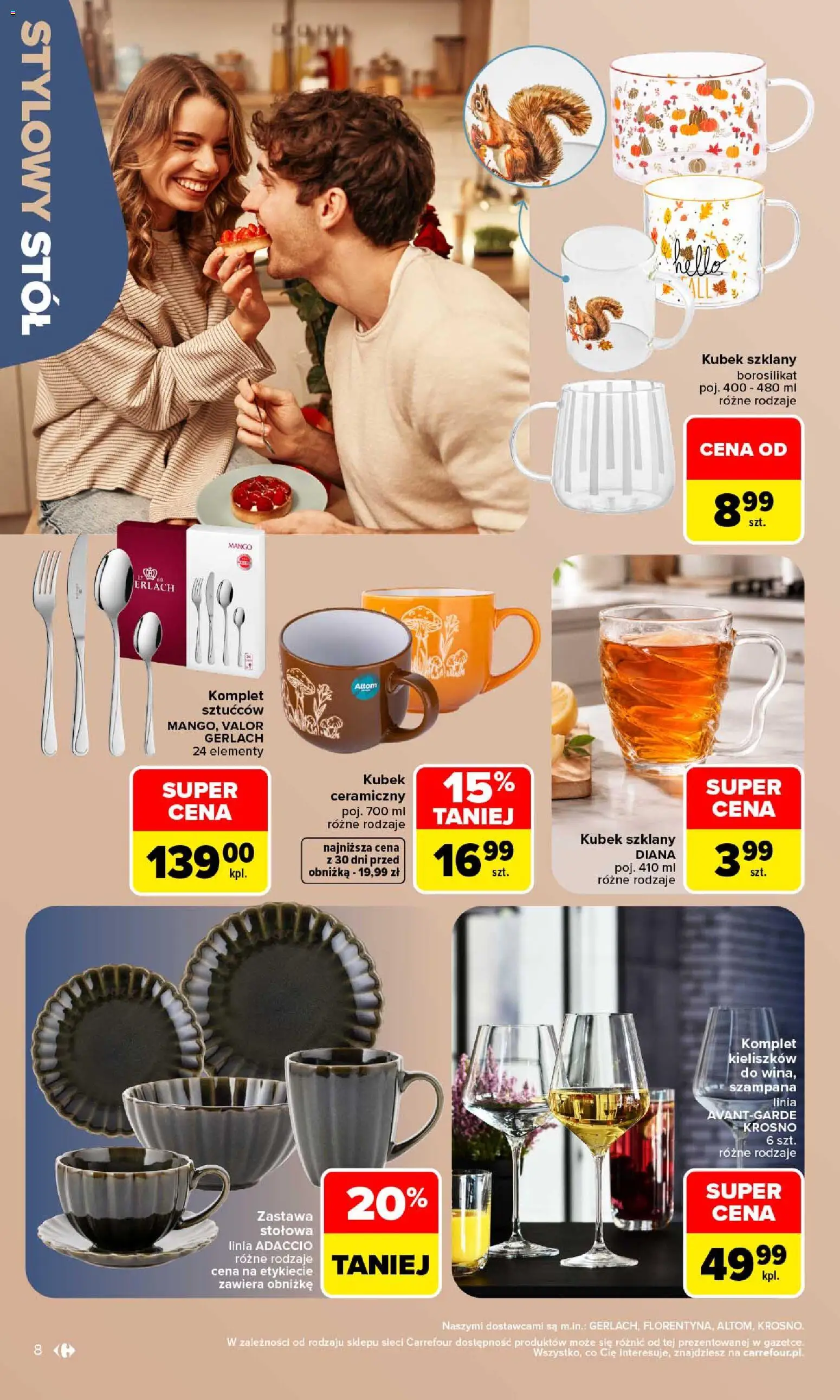Carrefour gazetka - Stylowy dom od 07.09.2026 | Strona: 8 | Produkty: Mango, Stół