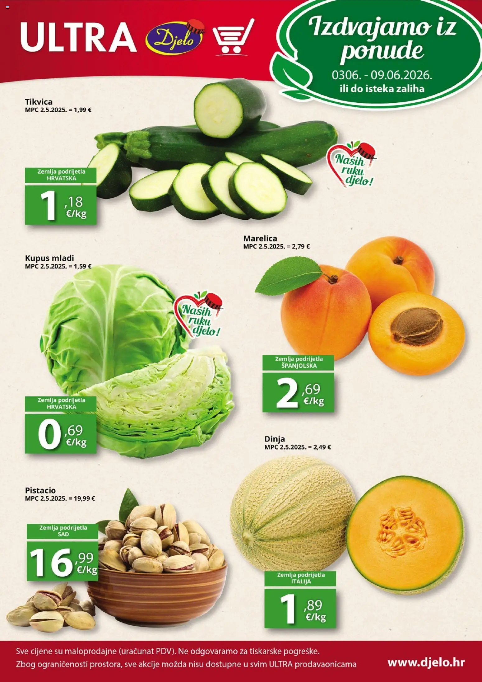 Djelo katalog | vrijedi od 03.06.2026 | Stranica: 1 | Proizvodi: Kupus, Dinja