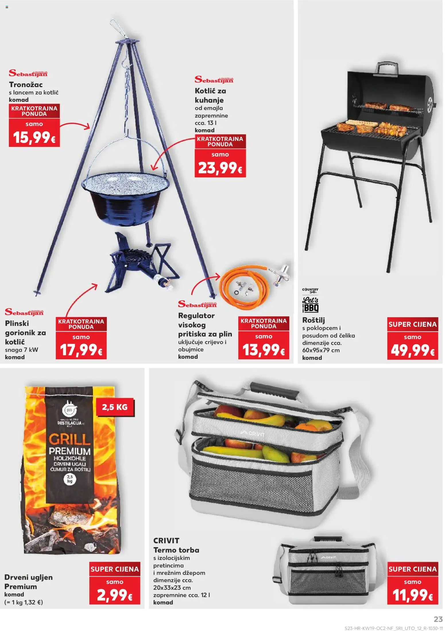 Kaufland katalog | vrijedi od 06.05.2026 | Stranica: 23 | Proizvodi: Roštilj, Torba