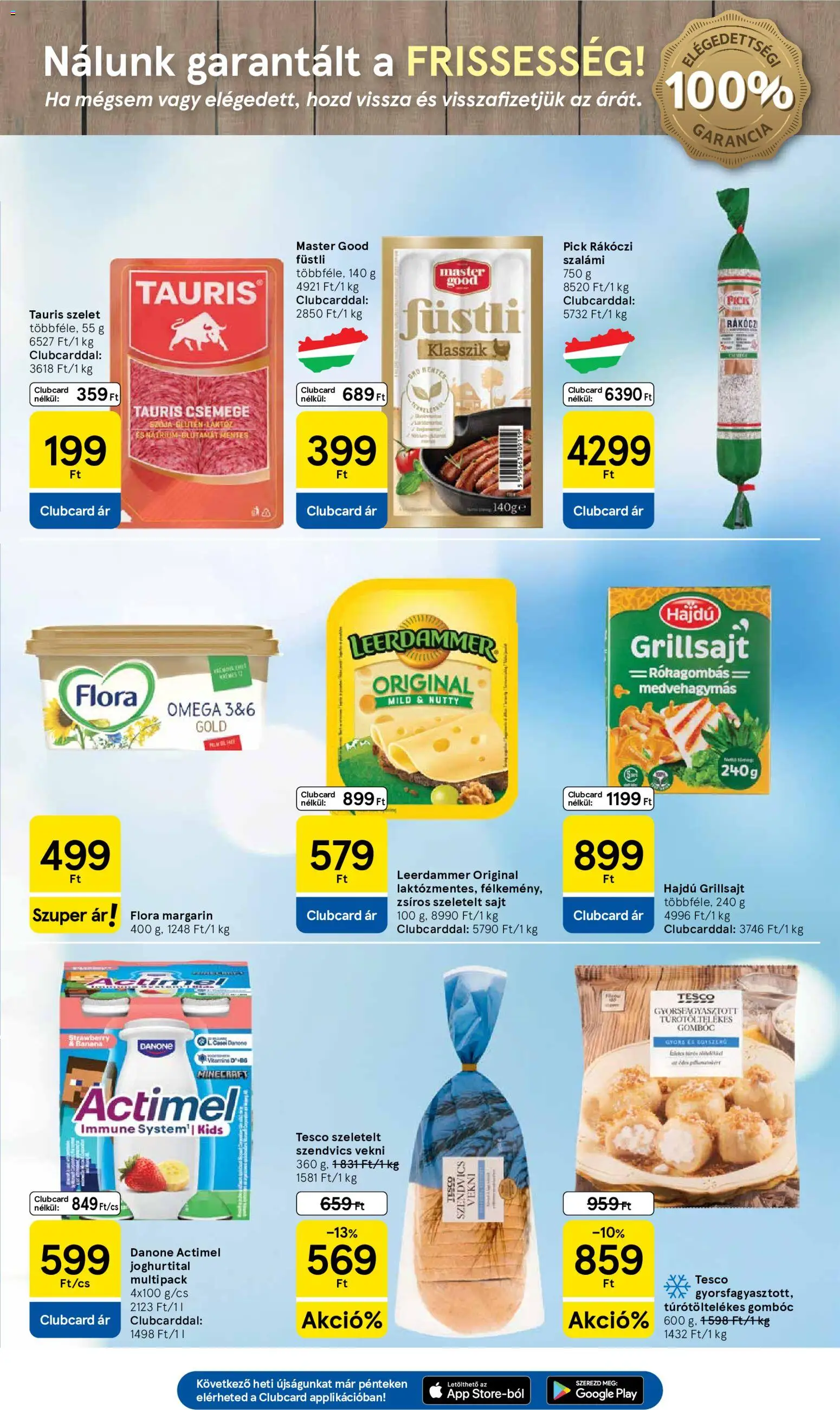 Tesco akciós ujság - amely érvényes a következő dátumtól: 18.06.2026 | Oldal: 3 | Termékek: Actimel, Pick, Sajt, Szalámi